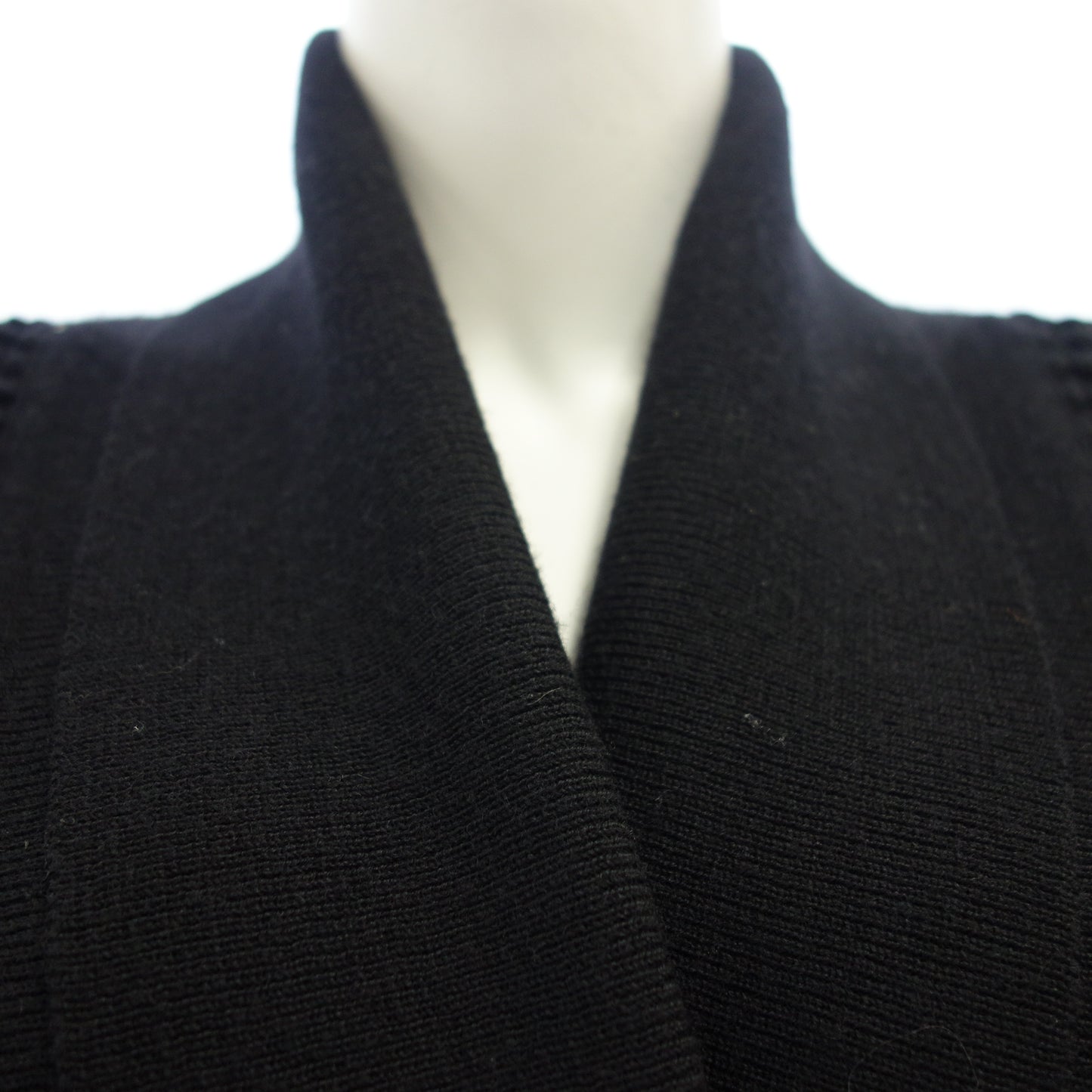 美品◆ミッソーニ ロングニットカーディガン ベルト付き ブラック サイズ42 レディース MISSONI【AFB14】