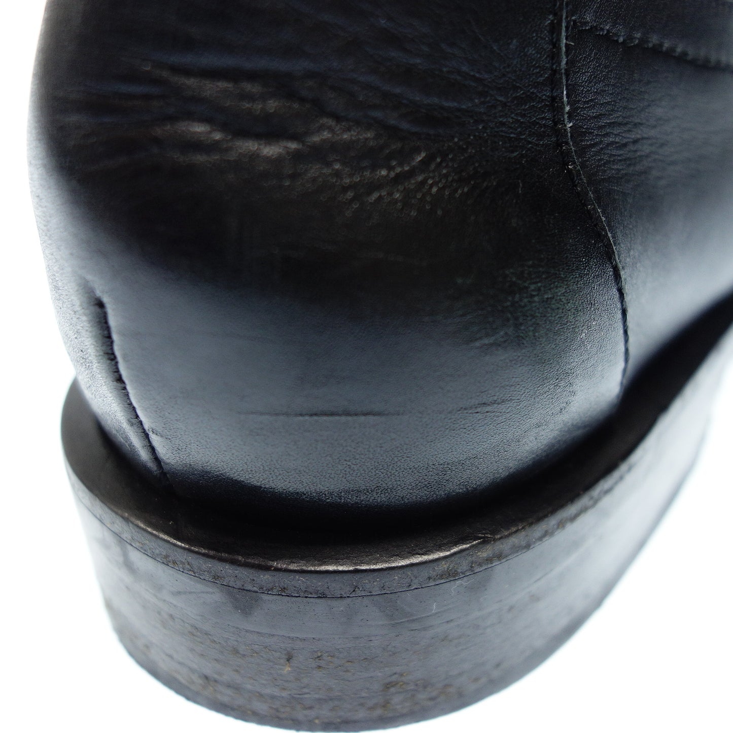 グッチ レザーローファー ゴールド金具 メンズ 6.5E 黒 GUCCI 【AFC41】【中古】
