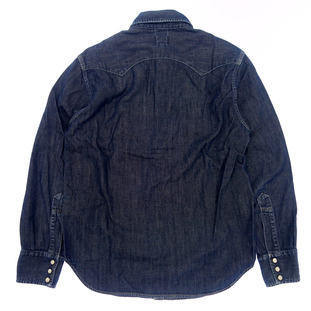 美品◆リーバイス ヴィンテージ クロージング デニムシャツ 長袖 1955年 復刻 bigE メンズ インディゴ サイズXS LEVIS LVC LEVI'S VINTAGE CLOTHING【AFB3】