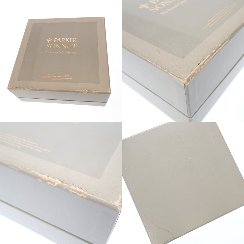 極美品◆パーカー ソネット 万年筆 ボールペン 2本セット ギフトコレクション ペン先18K マーブル GP×レジン インク 箱付き PARKER【AFB55】