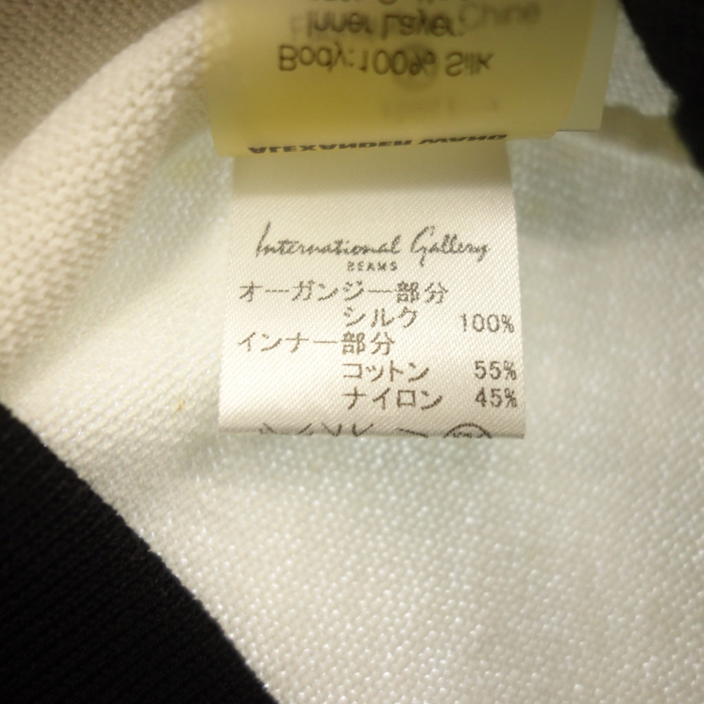 美品◆アレキサンダーワン チュニック 半袖 シースルー ボーダー シルク100% レディース ブラック サイズXS Alexander wang【AFB19】