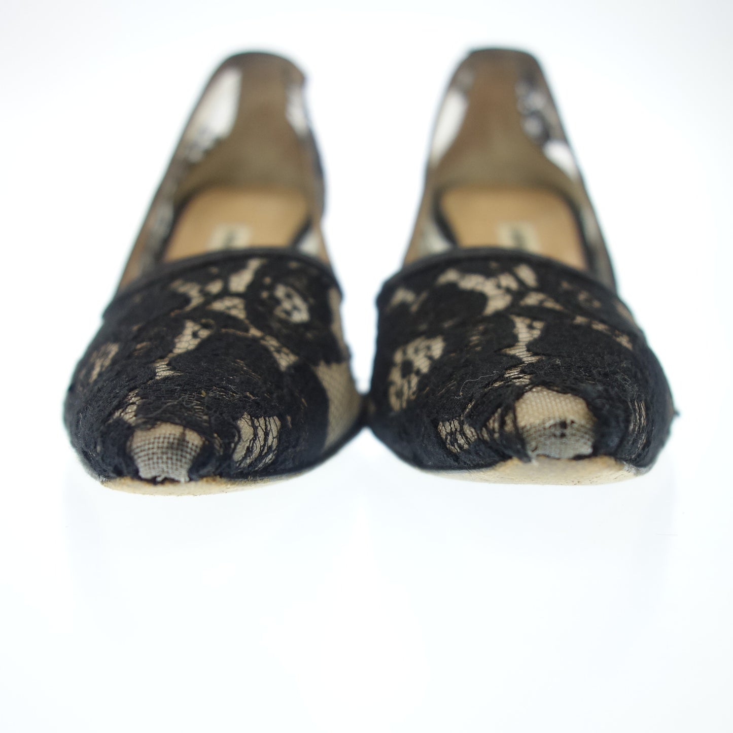 マノロブラニク ヒールパンプス レース レディース 36 黒 MANOLO BLAHNIK【AFC10】【中古】