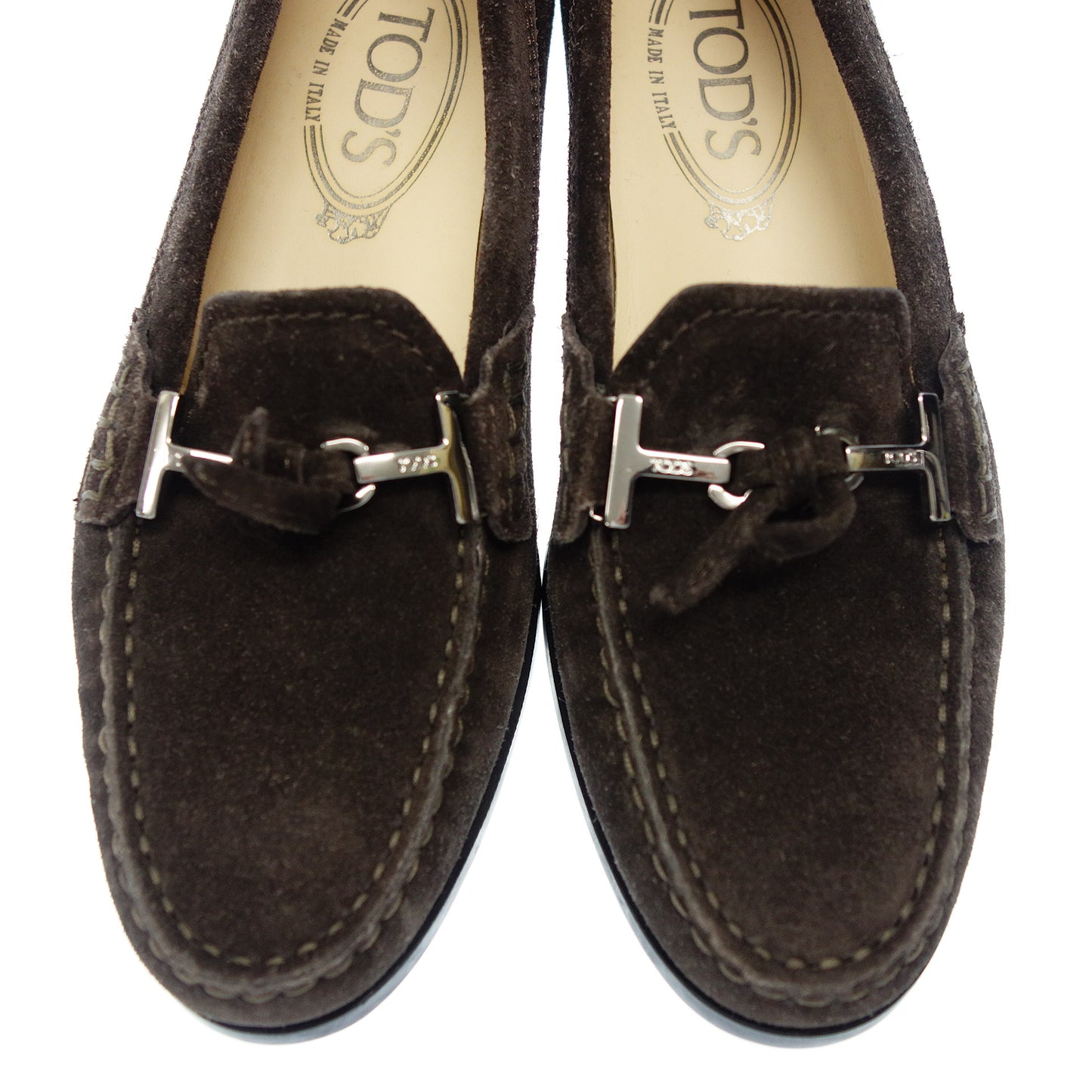 トッズ ローファー スエード タッセル レディース ブラウン 36 TOD'S【AFD9】【中古】
