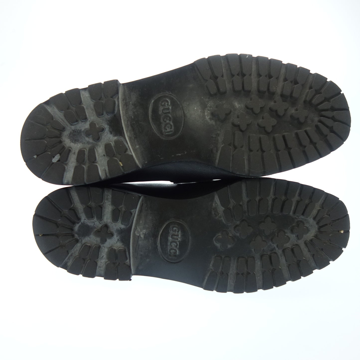 中古◆グッチ レザーショートブーツ ホースビット レディース 36.5 黒 GUCCI【AFC41】