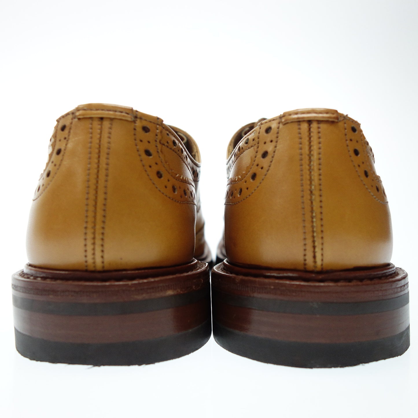極美品◆トリッカーズ フルブローグ BOURTON レザーシューズ メンズ 8 茶系 Tricker's【AFD7】