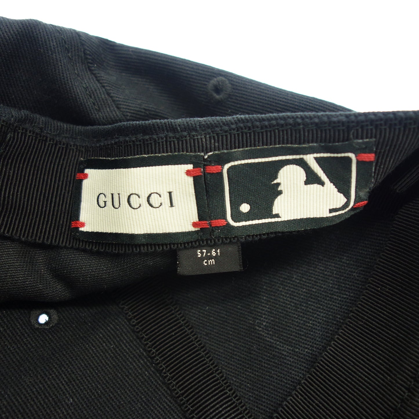 中古◆グッチ ベースボールキャップ バタフライ刺繍 538565 ブラック系 GUCCI【AFI20】