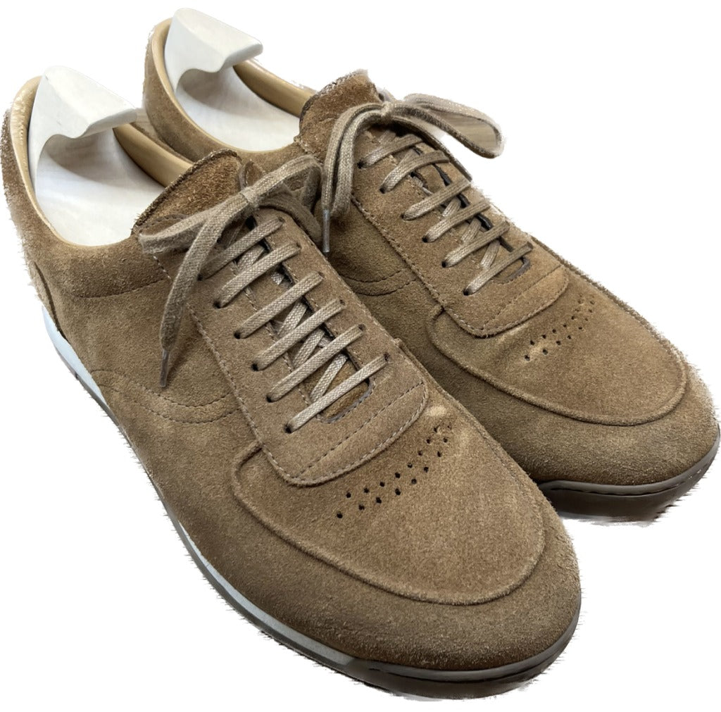 状况良好◆John Lobb 运动鞋绒面革 UK8.5 棕色 JOHN LOBB