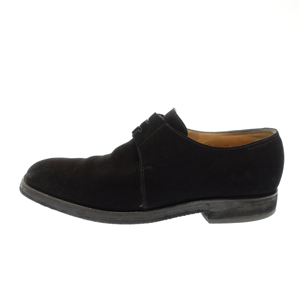 中古◆ジョンロブ レザーシューズ プレーントゥ コルドバ ラスト3099 スエード メンズ 8.5 ブラック John Lobb Cordoba【AFC12】