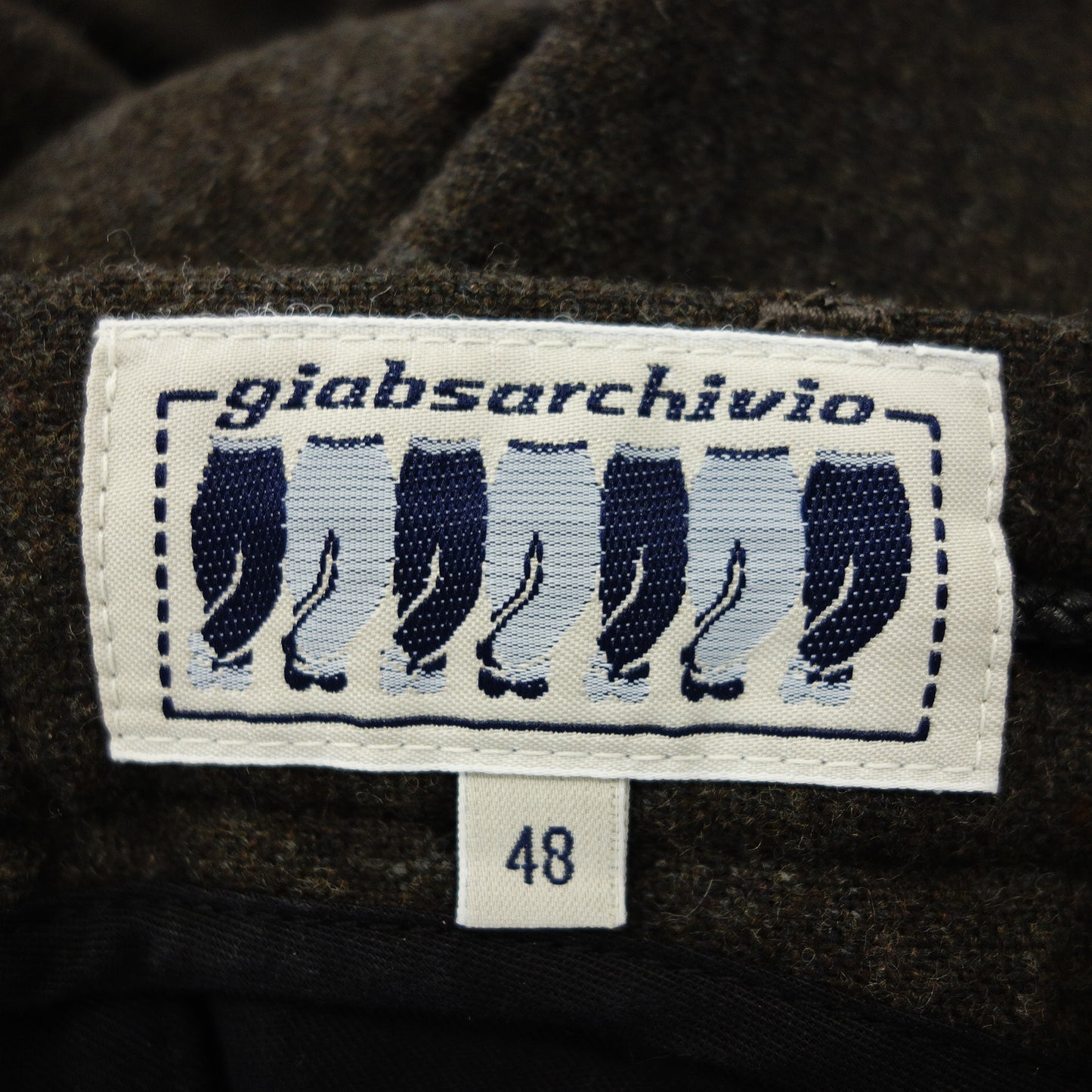 極美品◆ジャブスアルキヴィオ スラックス マサッチョ ウール メンズ ブラウン サイズ48 giab's ARCHIVIO MASACCIO【AFB15】