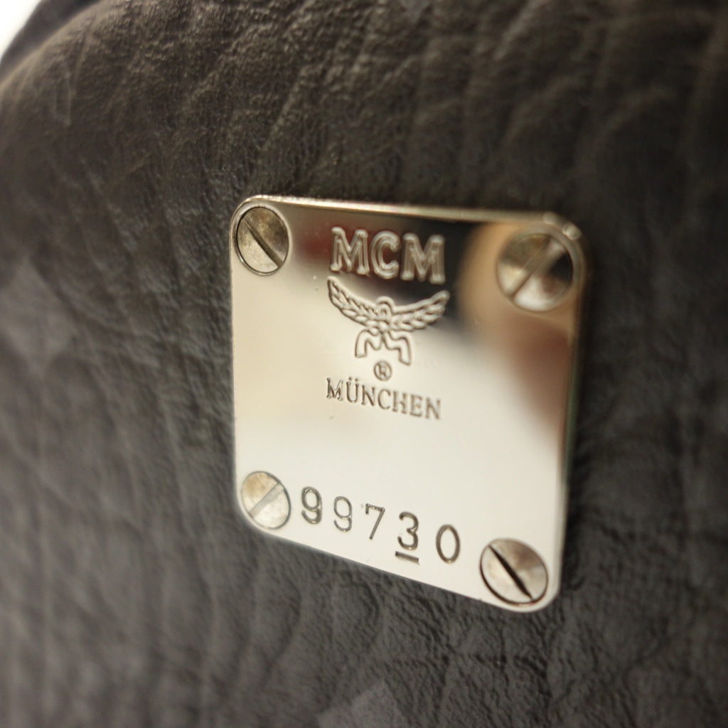 美品◆エムシーエム リュックサック Sサイズ ブラック サイドスタッズ Sサイズ MCM【AFE12】