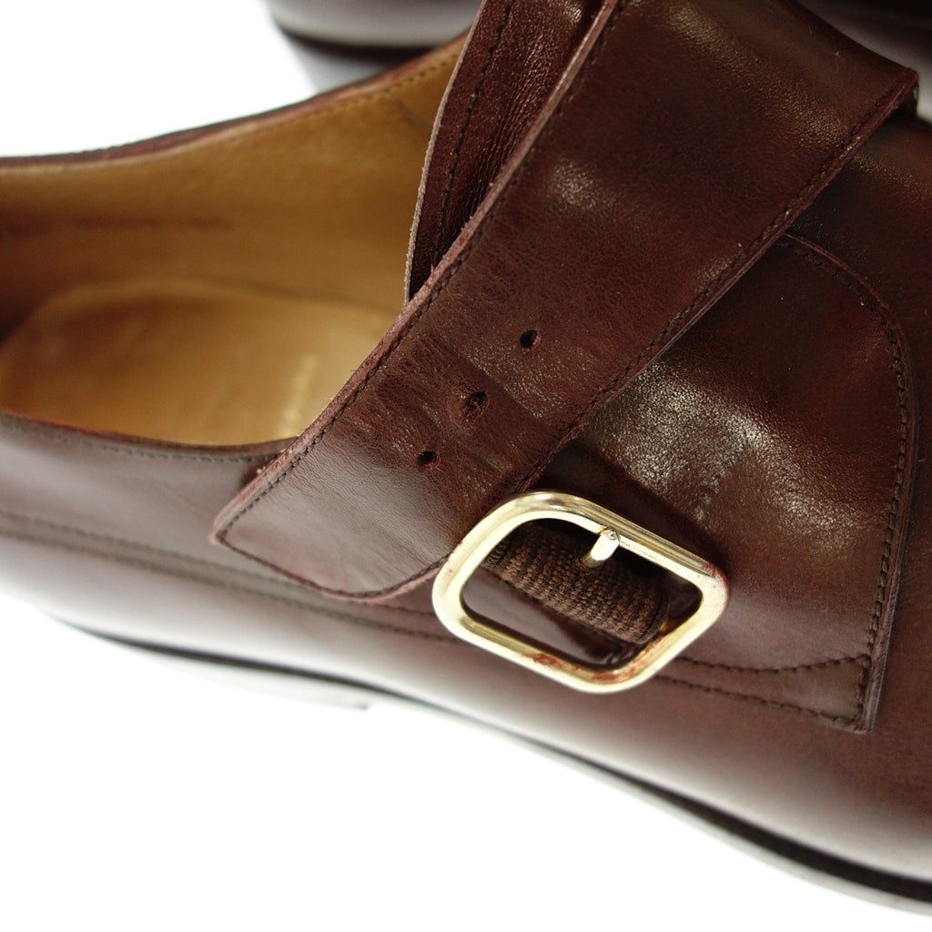 中古◆カルミナ レザーシューズ シングルモンク トレーディングポスト別注 メンズ 8.5 ブラウン系 CARMINA Tradig Post【AFD1】