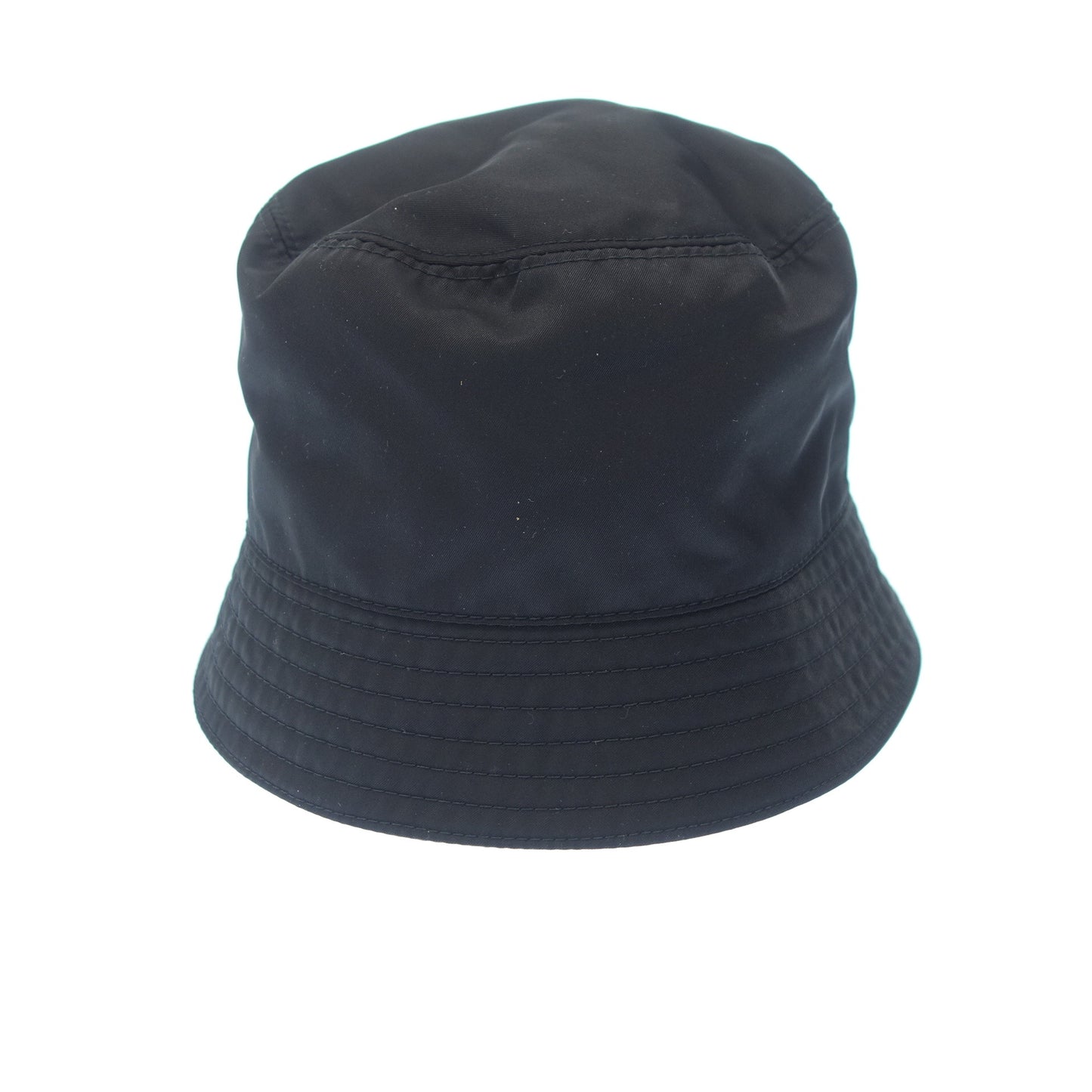 プラダ バケットハット 三角プレート 2HC137 ブラック M PRADA【AFI22】【中古】