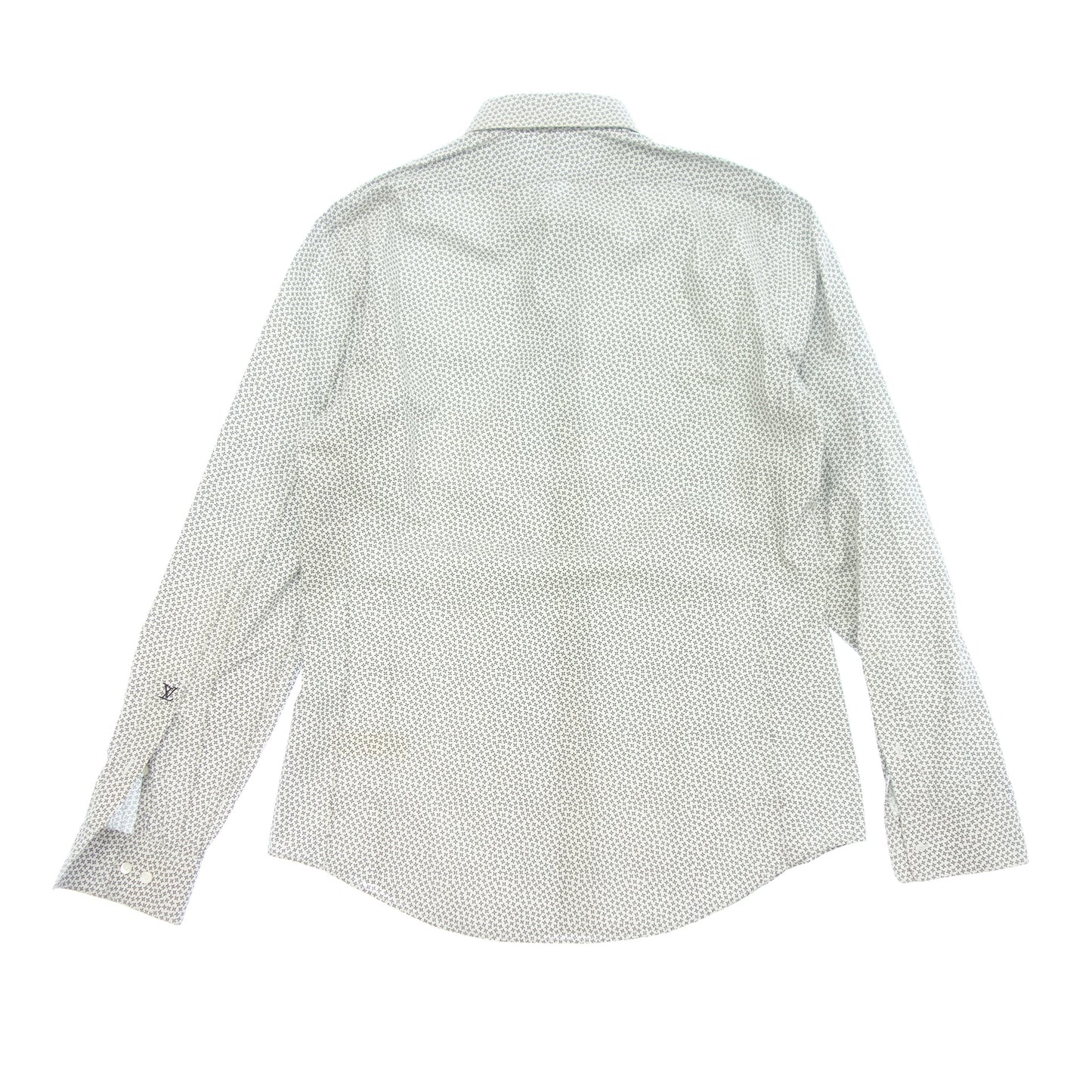 中古◆ルイヴィトン 長袖シャツ モノグラム メンズ ホワイト系 サイズL LOUIS VUITTON【AFB37】