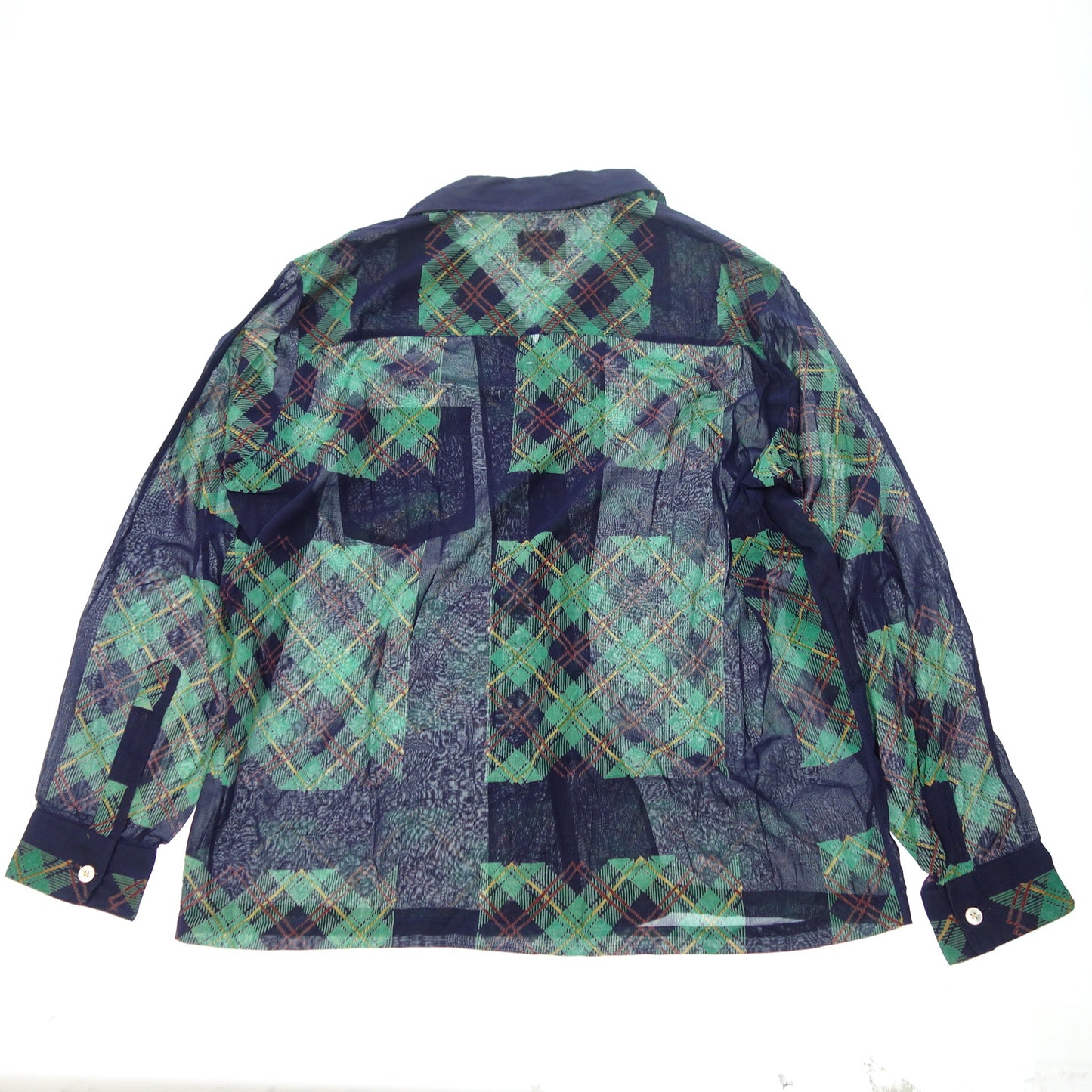 中古◆ハサウェイ シャツ 長袖シャツ シーアイランドコットン想定 ヴィンテージ メンズ L グリーン Hathaway【AFB16】