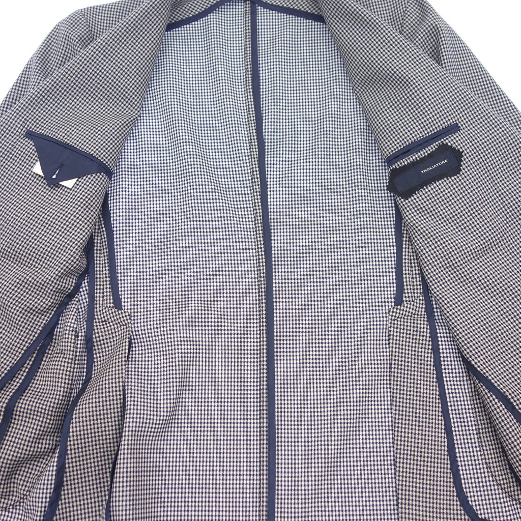 中古◆タリアトーレ 2B ジャケット ウール メンズ サイズ48 ブルー系 TAGLIATORE【AFB29】