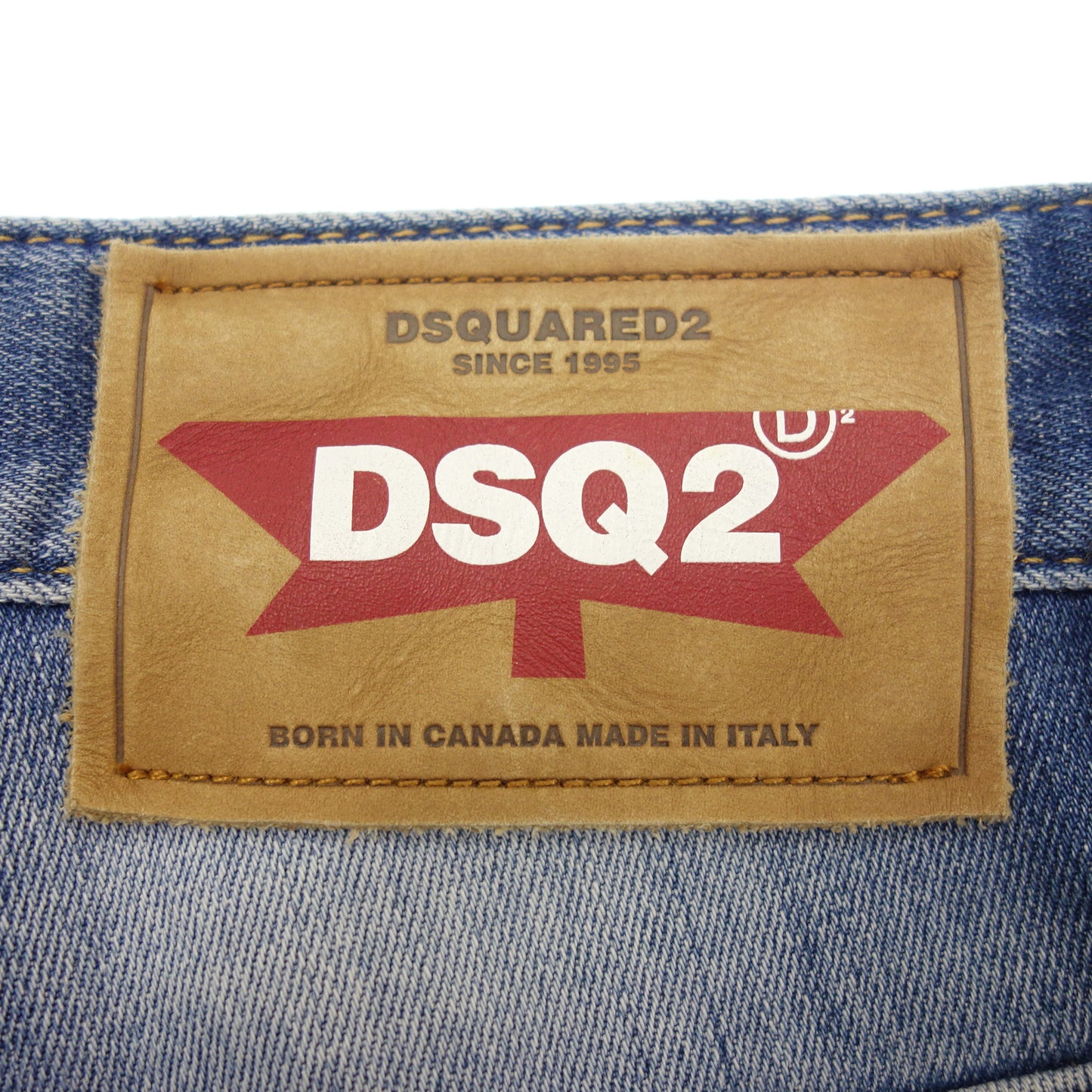 美品◆ディースクエアード デニムパンツ ジーンズ ダメージ加工 Skater Jean S71LB0456 青 メンズ サイズ42 DSQUARED2【AFB47】