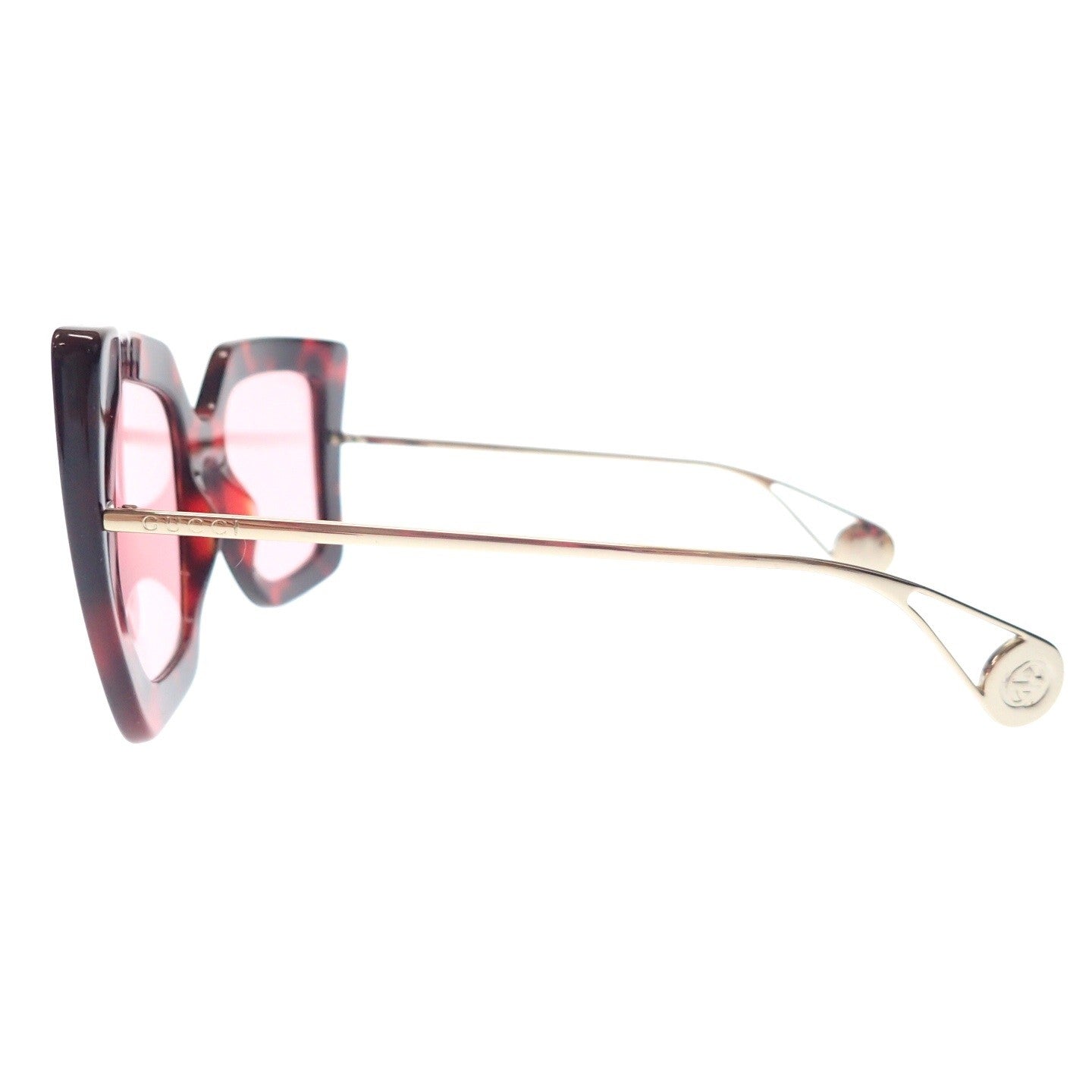未使用◆グッチ サングラス カラーレンズ 51□22-140 GG0435S 赤 ケース付 レディース GUCCI【AFI12】