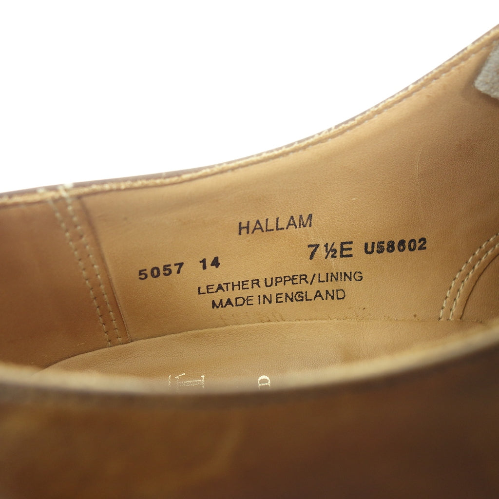 極美品◆クロケット&ジョーンズ ストレートチップ レザーシューズ ハラム メンズ 7.5 ブラウン系 Crockett&Jones HALLAM【LA】