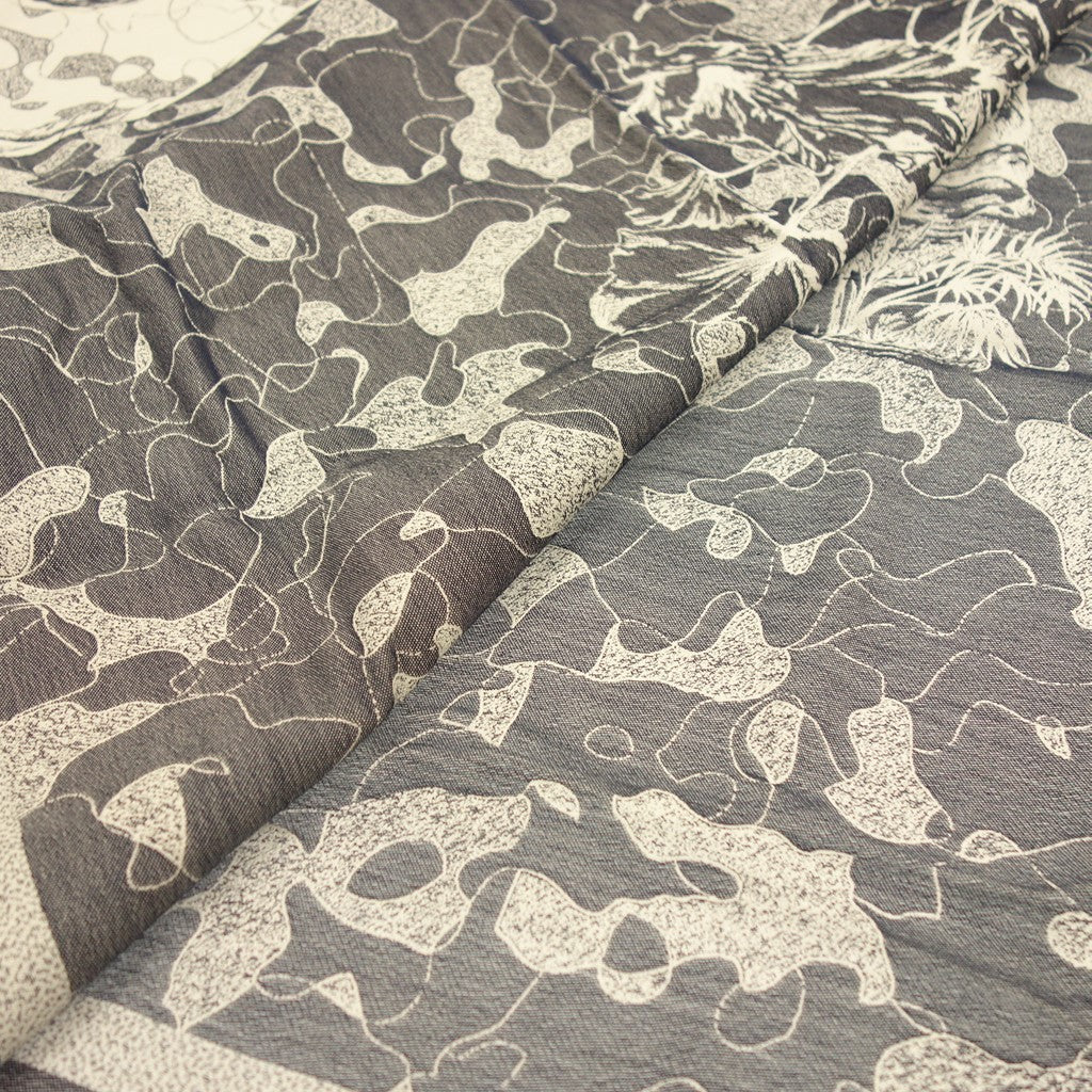 美品◆ディオール ブランケット 総柄 コットン ホワイト ネイビー DIOR【AFI22】