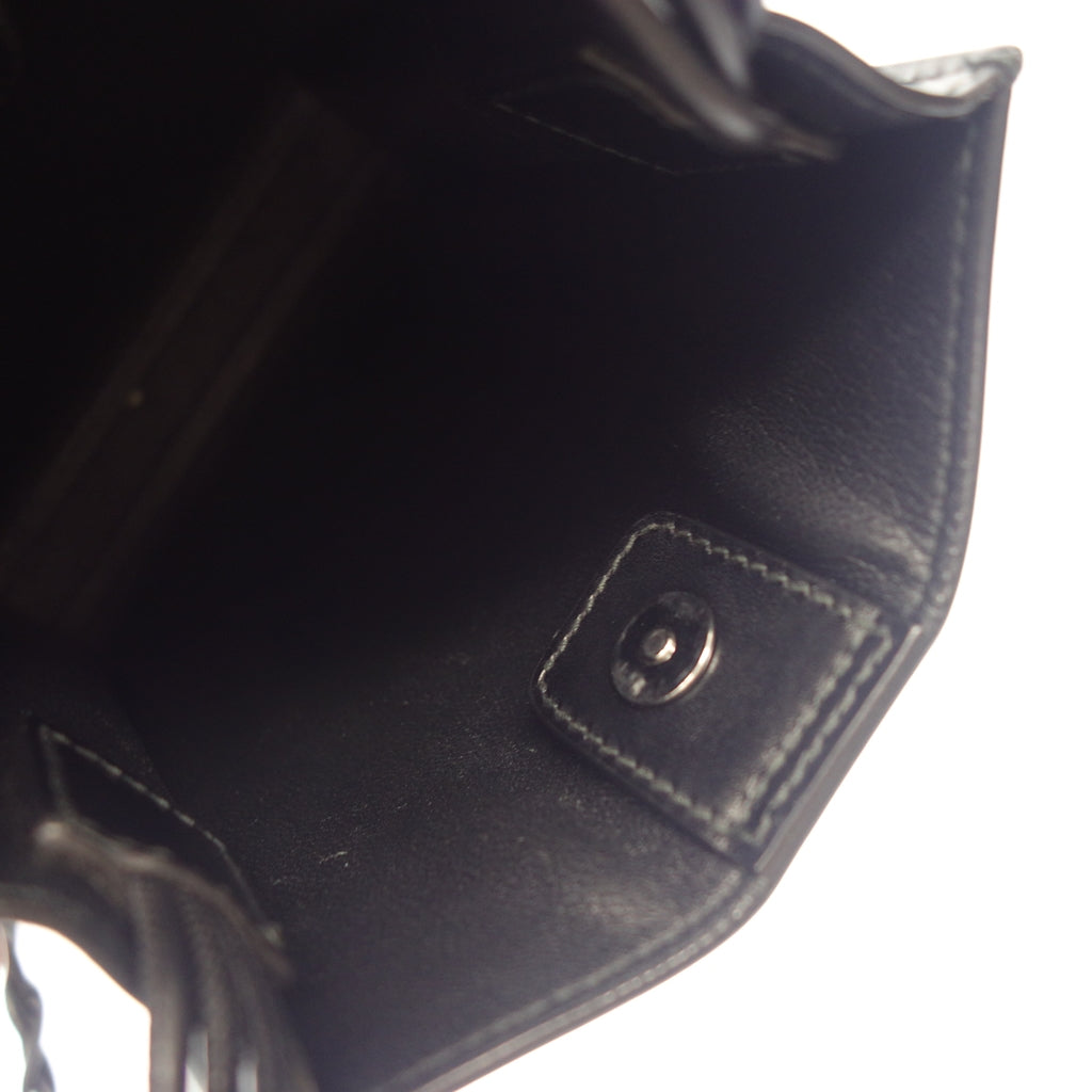 美品◆ジルサンダー ショルダーバッグ タングルスモール レザー ブラック JILSANDER【AFE12】