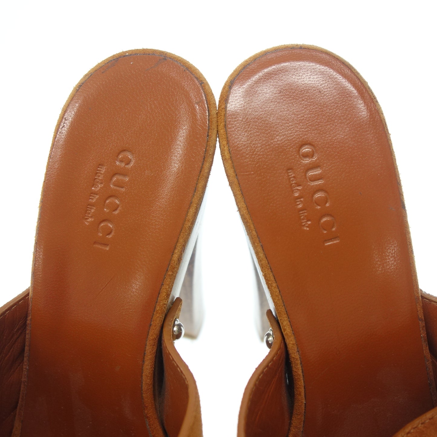 グッチ スエードレザー サンダル ビット レディース ブラウン 37 GUCCI【AFC27】【中古】