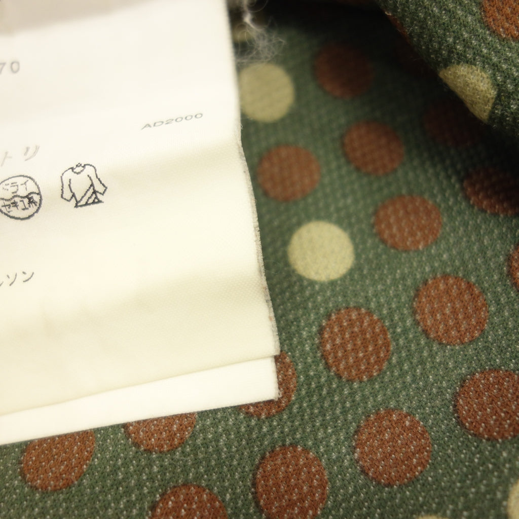 中古◆コムデギャルソン ドット柄Tシャツ ポリエステル×コットン GT 100470 AD20000メンズ サイズ不明 グリーン系 COMME des GARCONS【AFB41】