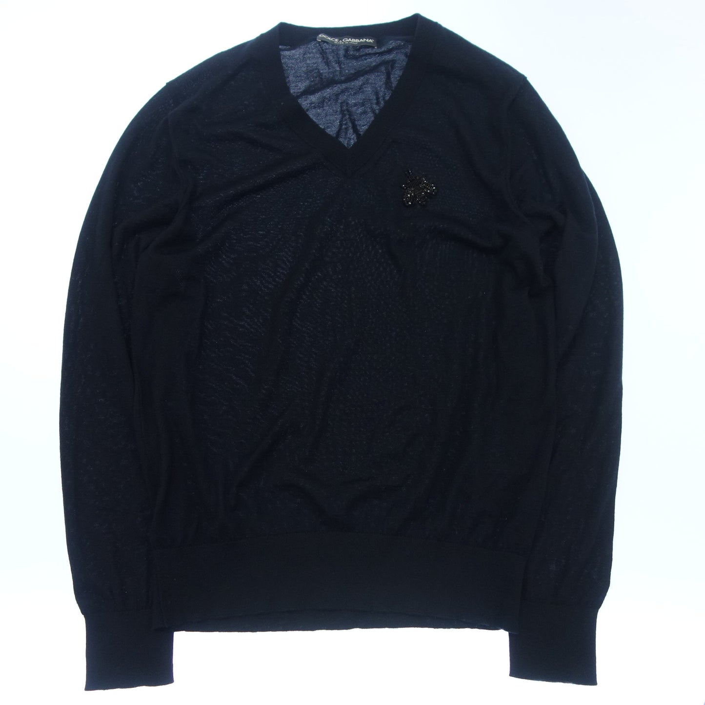 ドルチェ&ガッバーナ トップス ニット ビーズあしらい レディース ネイビーブラック DOLCE&GABBANA【AFB10】【中古】