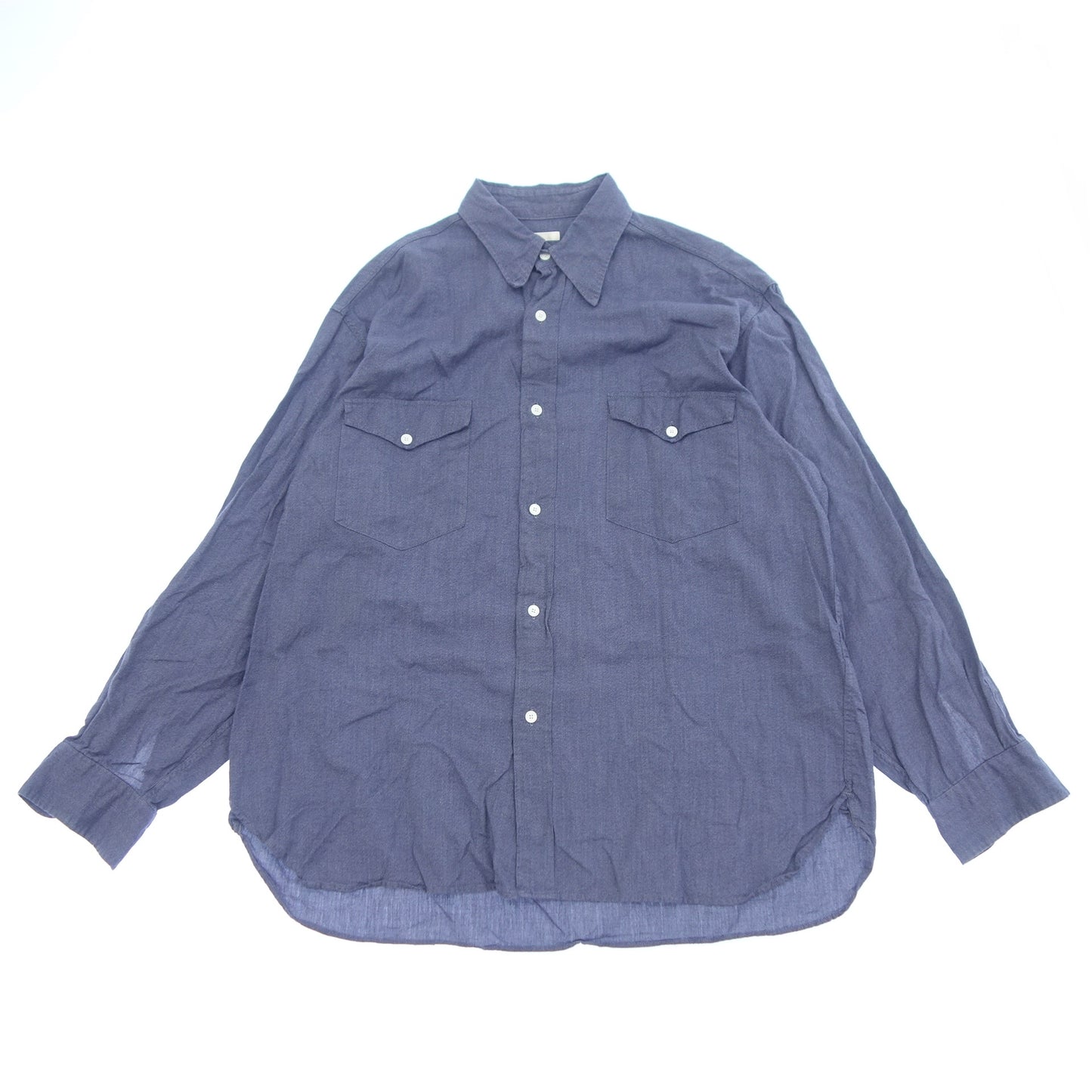 コモリ シャツ コットン ワークシャツ U03-020 メンズ パープル系 2 COMOLI【AFB2】【中古】