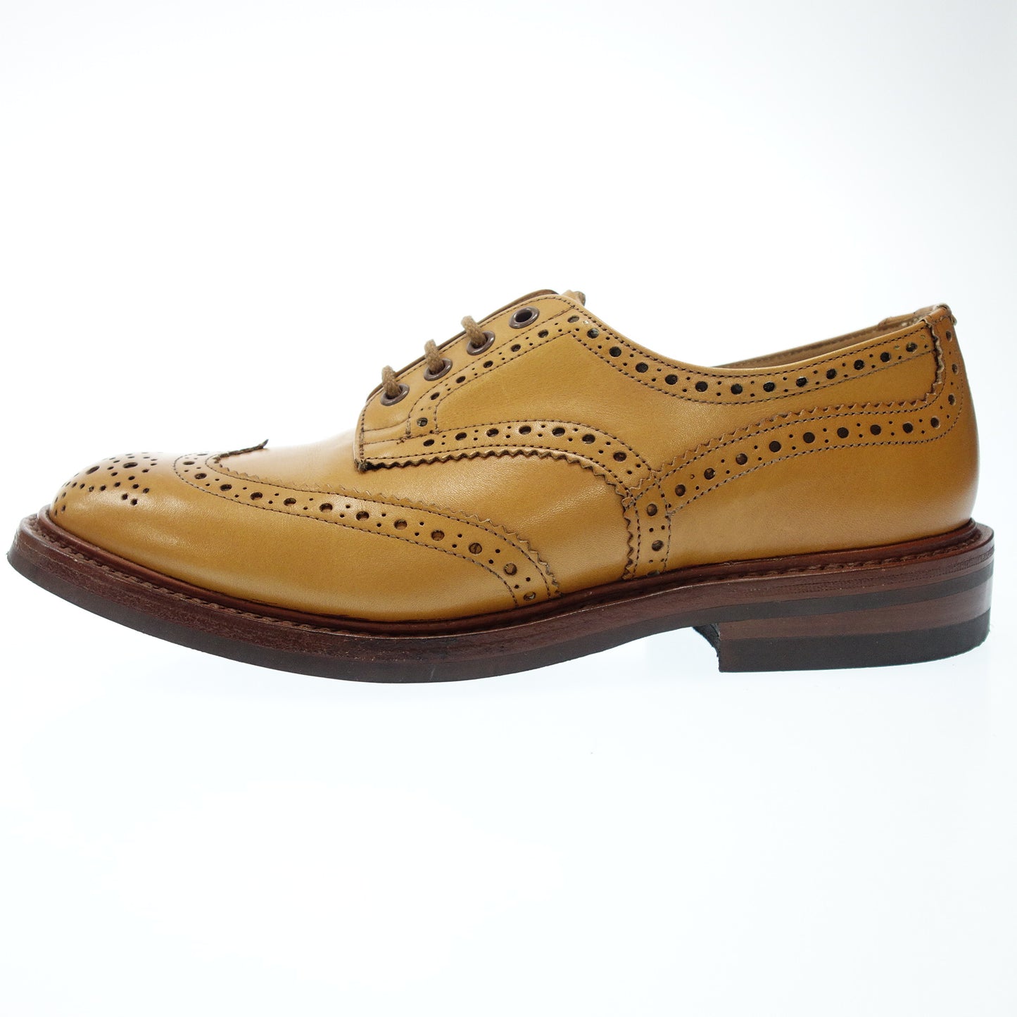極美品◆トリッカーズ フルブローグ BOURTON レザーシューズ メンズ 8 茶系 Tricker's【AFD7】