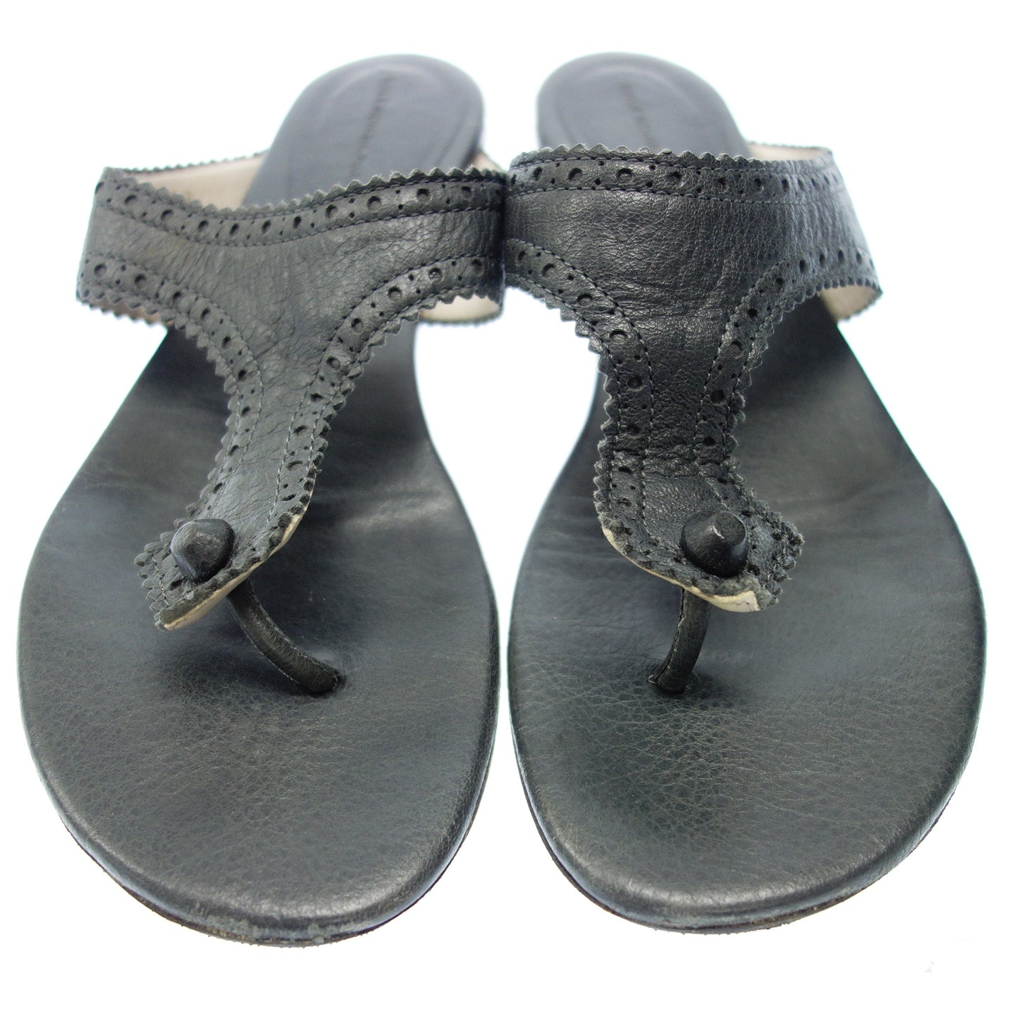 Balenciaga 女式镶钉皮革凉鞋 38 黑色 BALENCIAGA