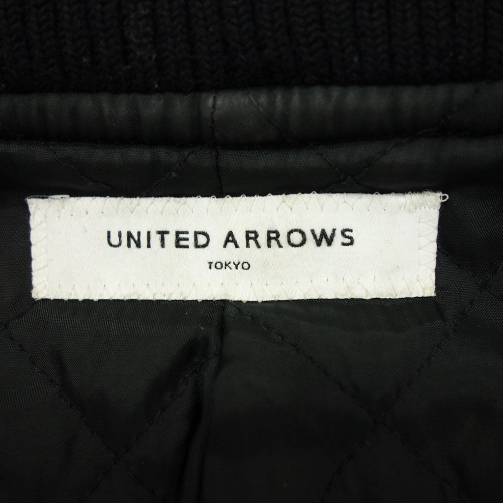 中古◆ユナイテッドアローズ ジャケット レザー切替 レディース サイズ38 ブラック UNITED ARROWS【AFB23】