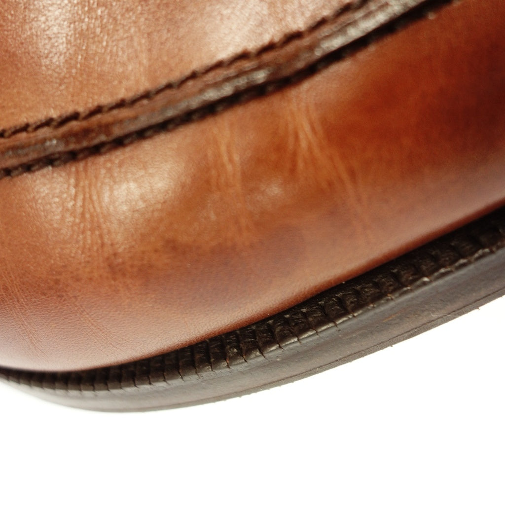 中古◆クロケット&ジョーンズ レザーシューズ Uチップ ニューポート メンズ ブラウン サイズUK6.5E CROCKETT & JONES【AFC29】