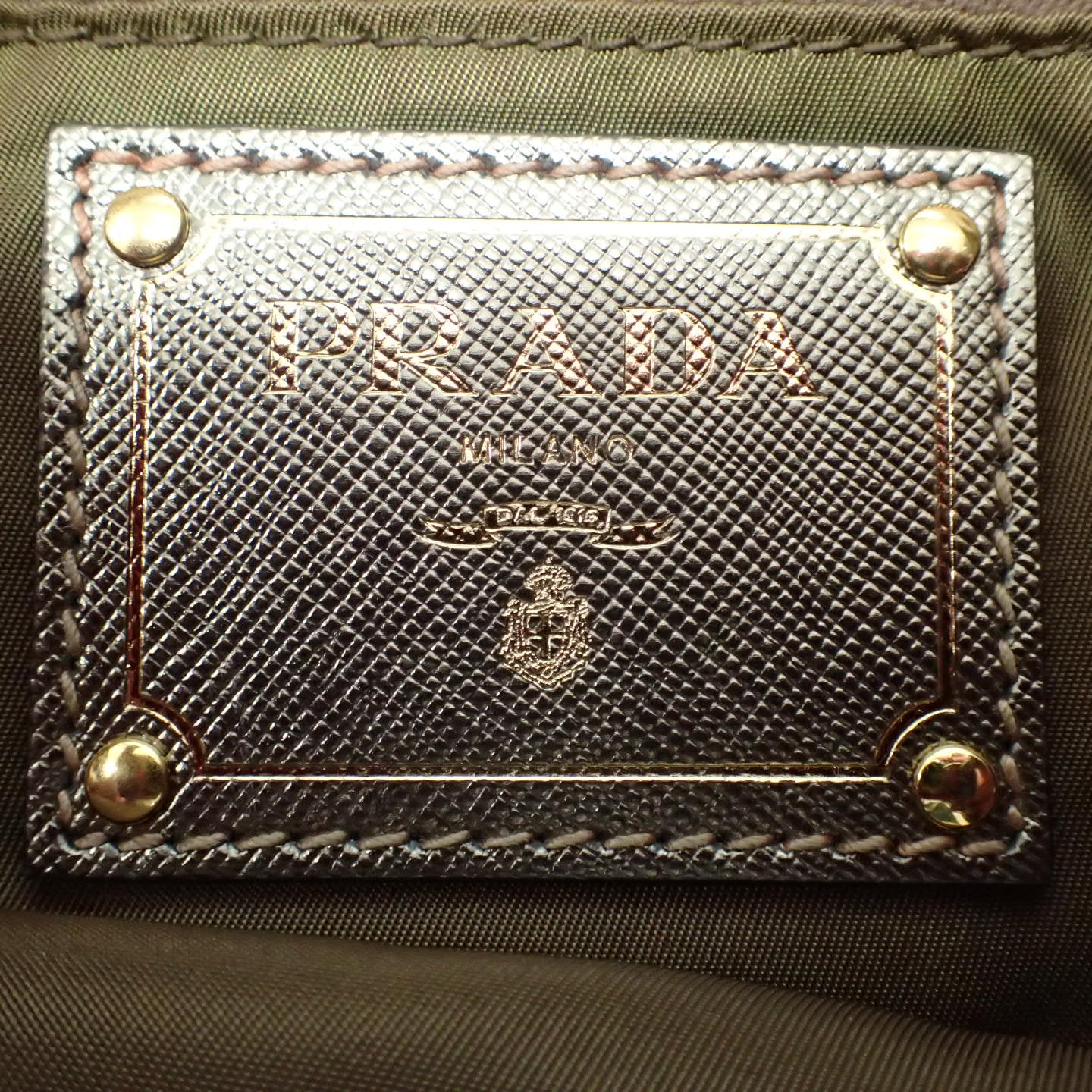 プラダ トートバッグ ナイロン ゴールド PRADA【AFE1】【中古】