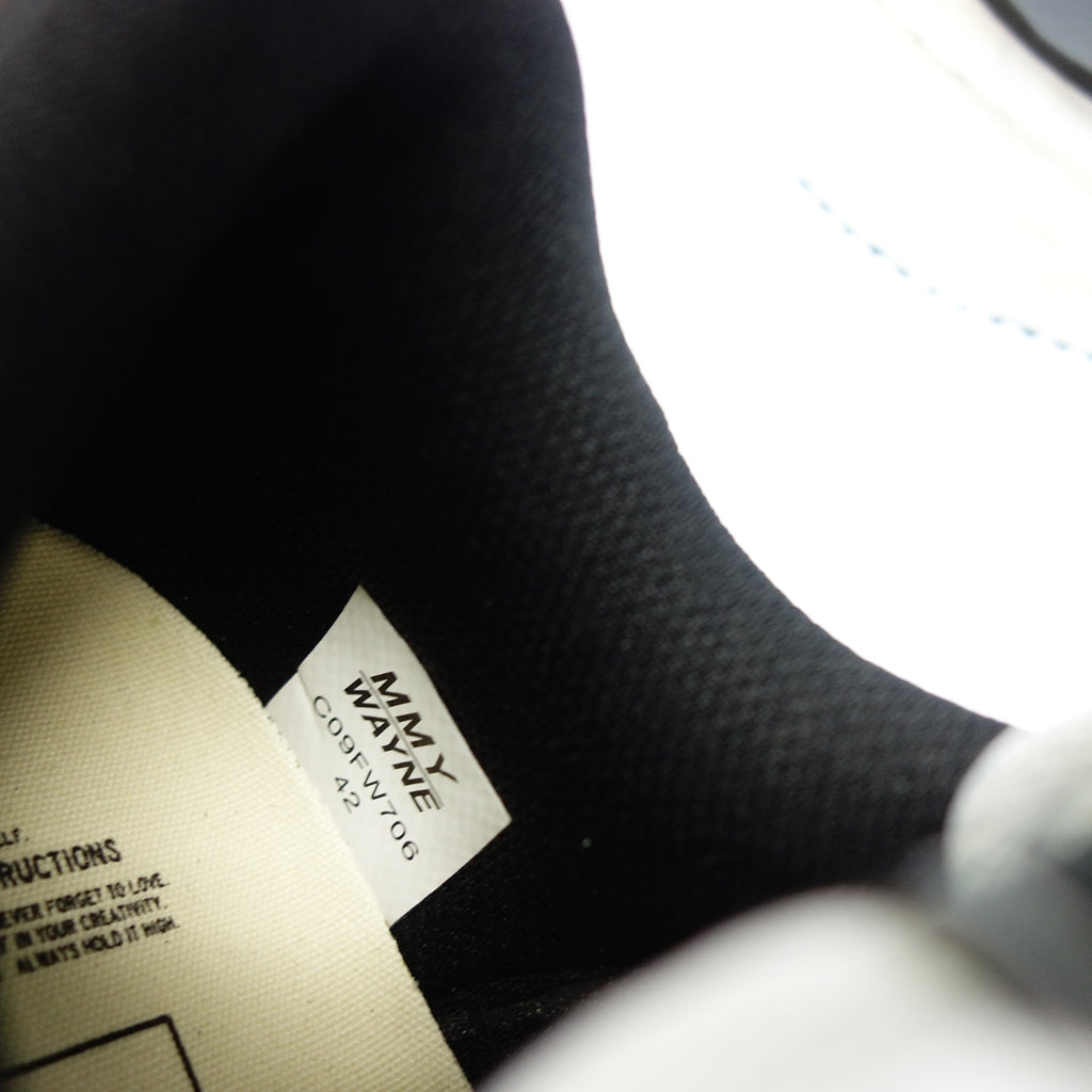 新品同様◆メゾン ミハラヤスヒロ スニーカー FR2 atmos ウェインローレザー WAYNE LOW LEATHER メンズ 42 白×黒系 Maison MIHARA YASUHIRO【AFD3】