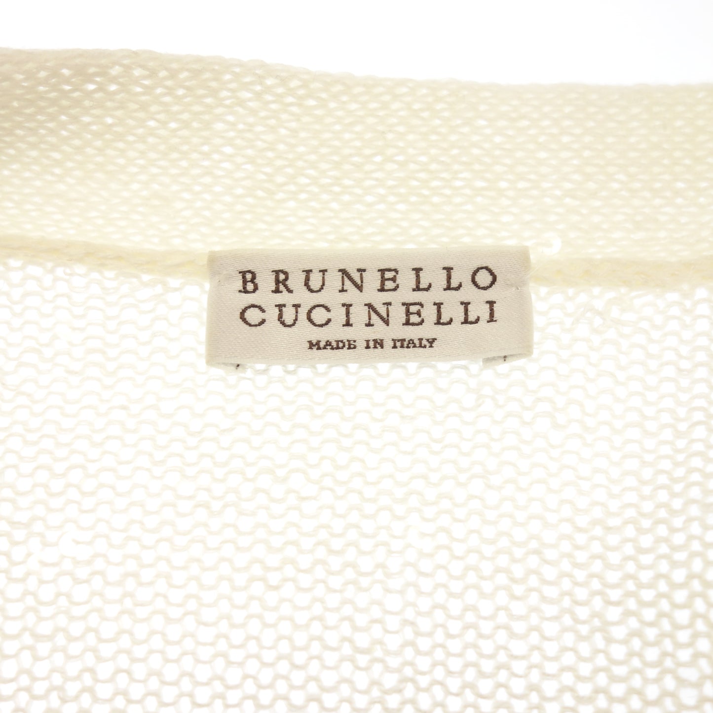 美品◆ブルネロクチネリ ニットカーディガン スパンコール シルク レディース ホワイト サイズXS BRUNELLO CUCINELLI【AFB16】