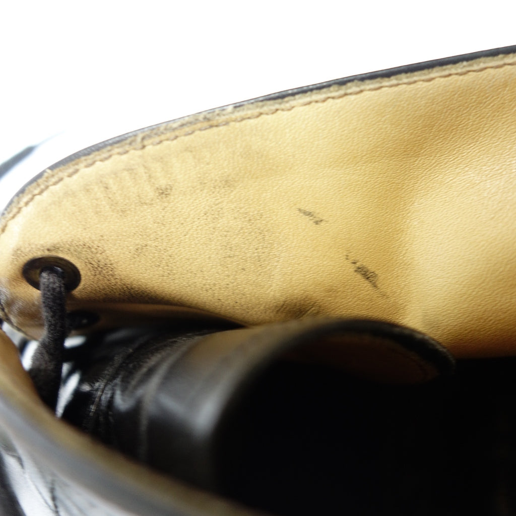 中古◆カルミナ トレーディングポスト チャッカブーツ レザーショートブーツ 8656 メンズ サイズ8 ブラック CARMINA Tradig Post【AFC30】