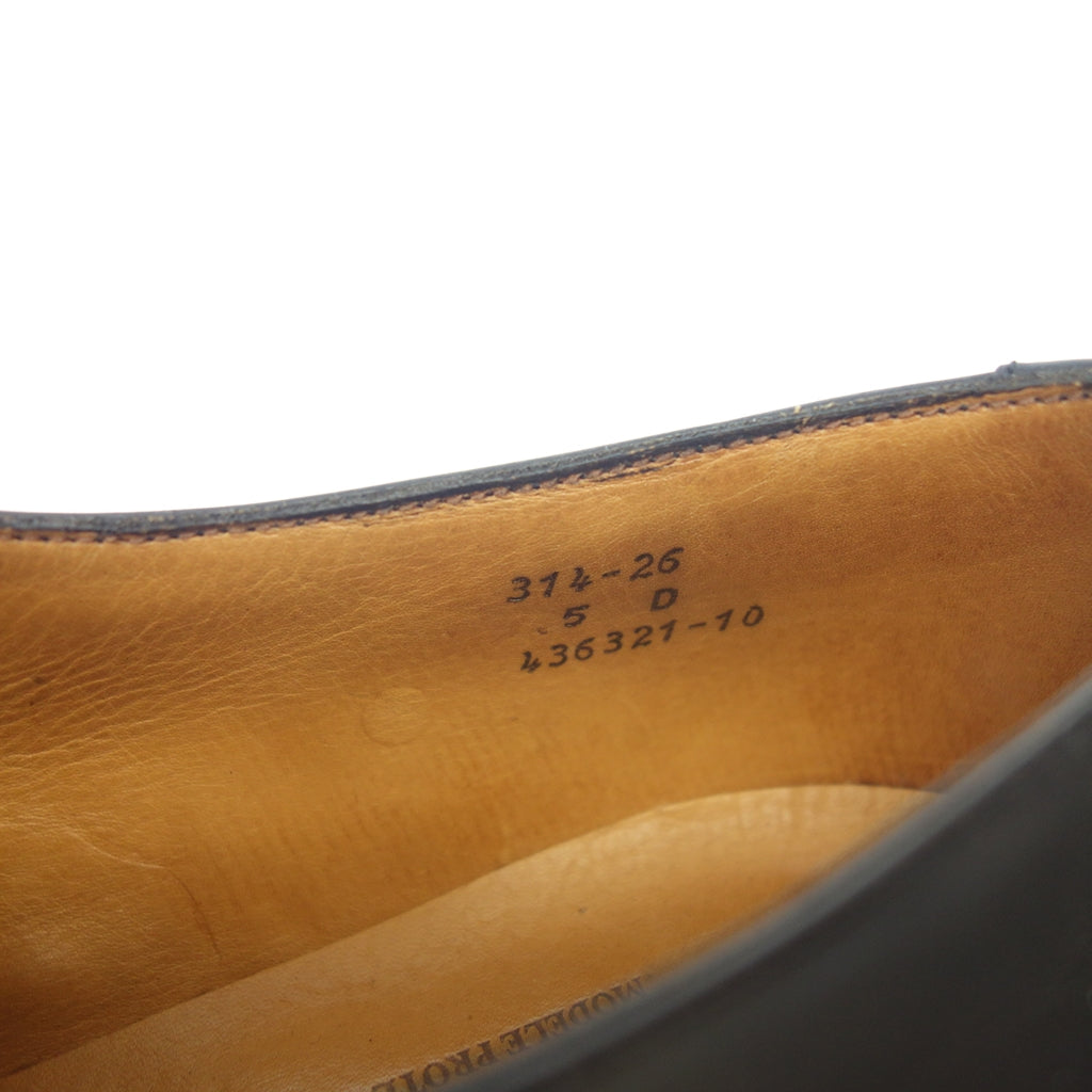 美品◆ジェイエムウエストン レザーシューズ パンチドキャップ 314 メンズ 5D 黒 J.M.WESTON【LA】