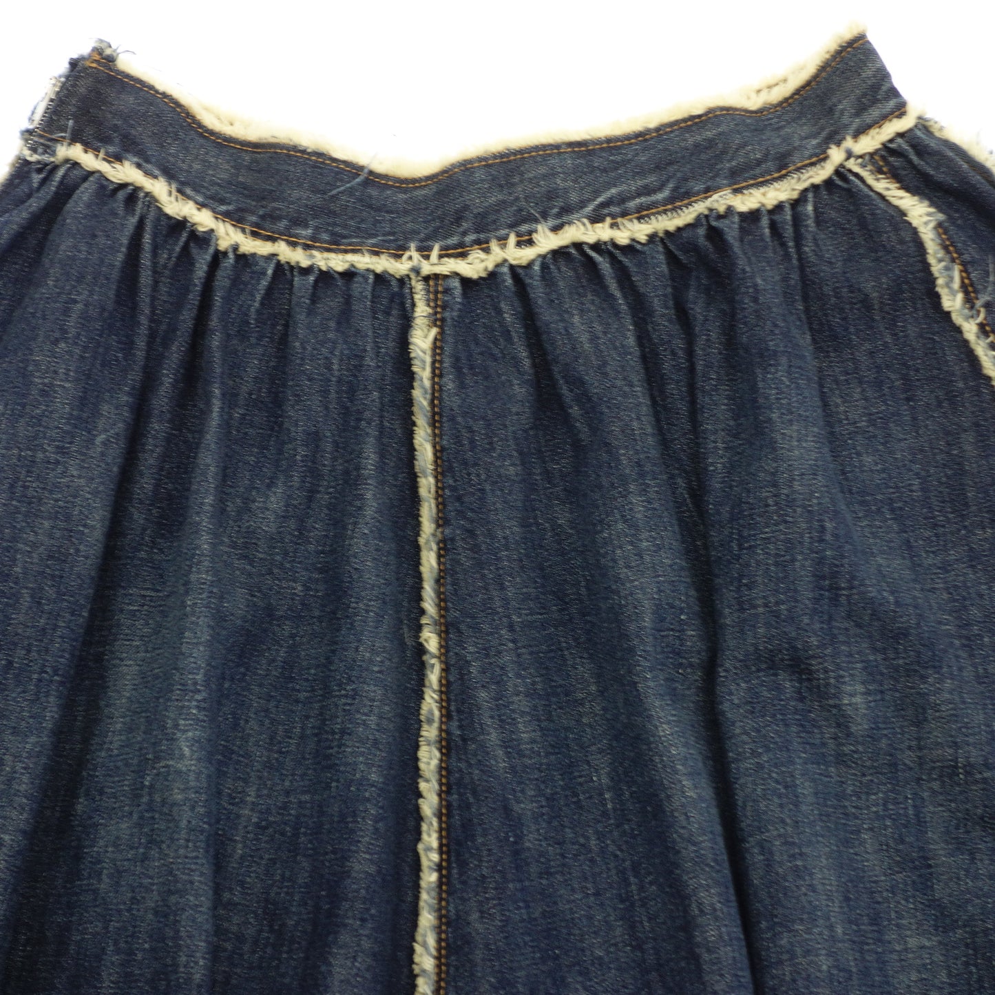 美品◆クリスチャンディオール デニムスカート マキシスカート 012A06A3232 ブルー サイズ40 レディース Christian Dior【AFB32】