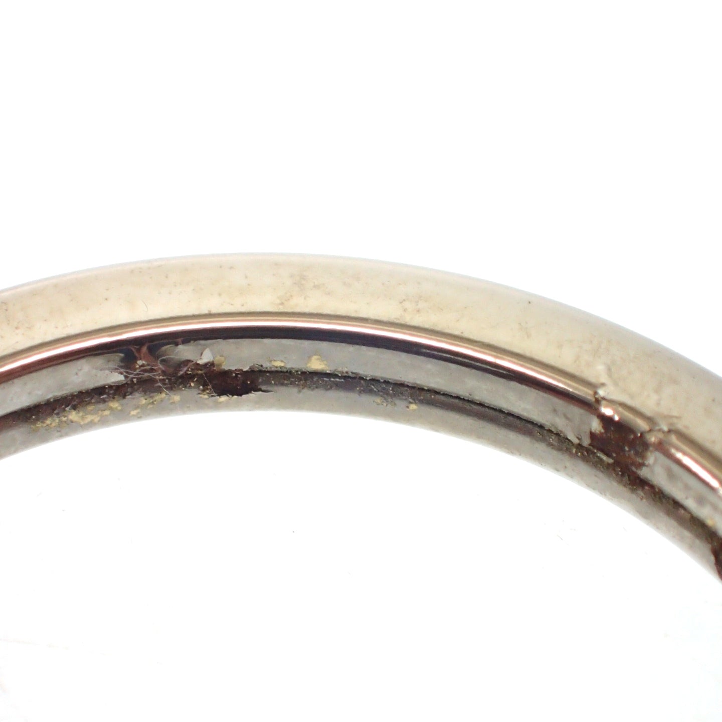 中古◆ロエベ キーリング アナグラム レザー シルバー×黒 LOEWE【AFI17】