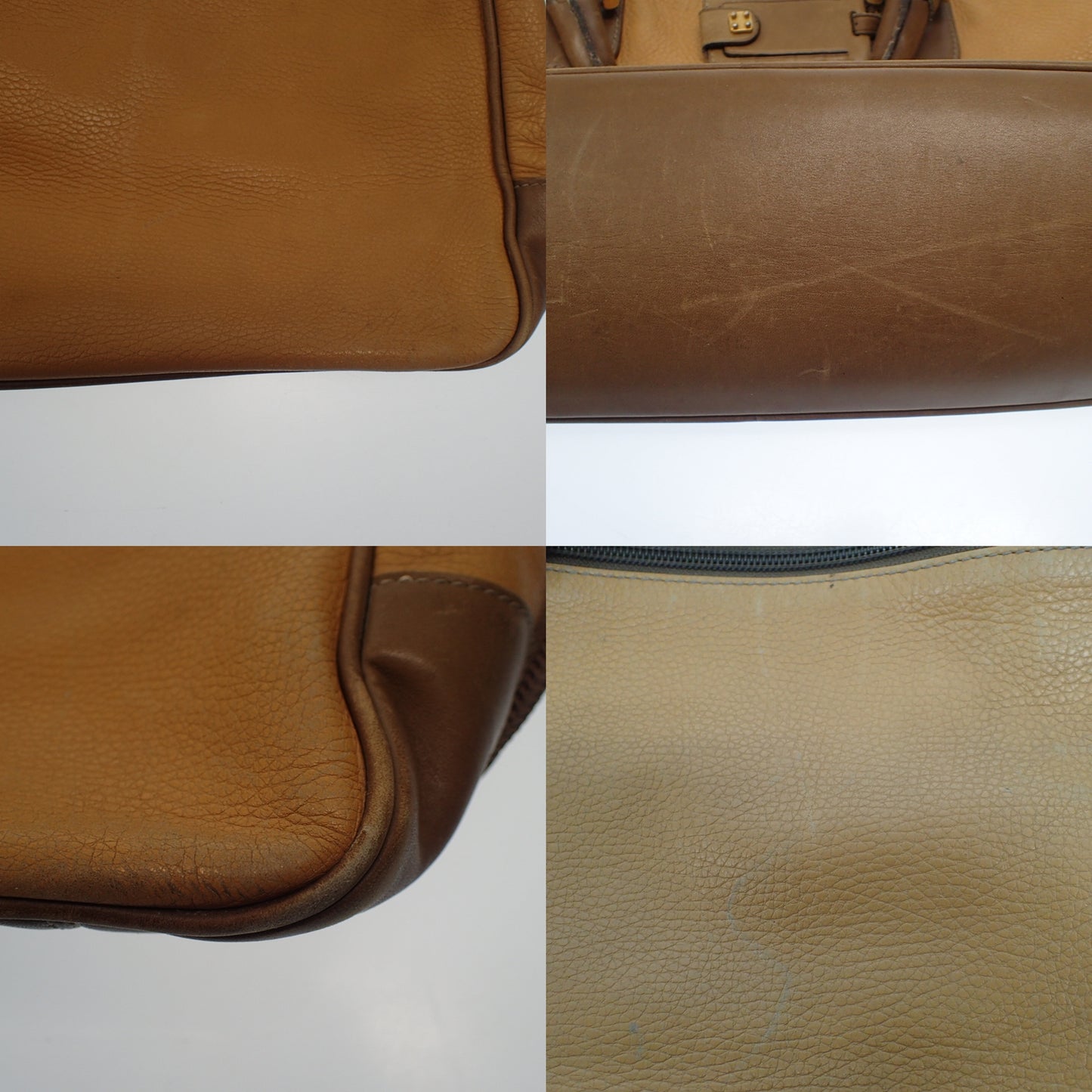 ロエベ ミニボストンバッグ アナグラム ブラウン LOEWE【AFE8】【中古】