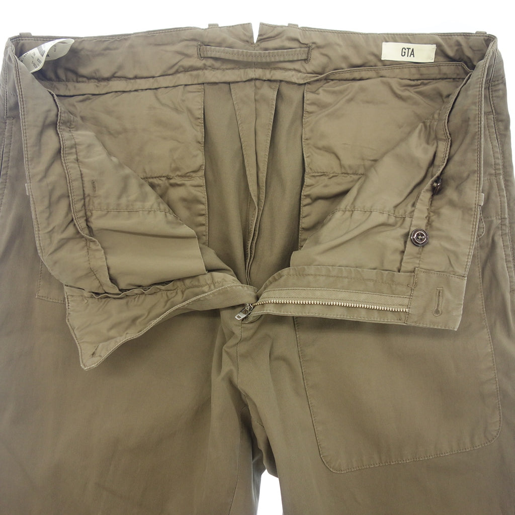 美品◆ジーティーアー カーゴパンツ LORENZO ロレンツォ コットン メンズ 茶系 サイズ52 GTA【AFB35】