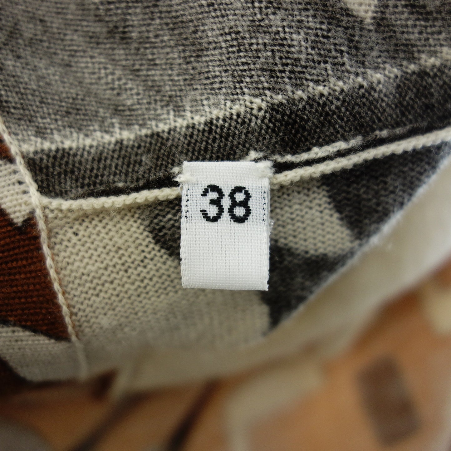 レオナール ワンピース モックネック 総柄 ブラウン レディース 38 LEONARD【AFB43】【中古】