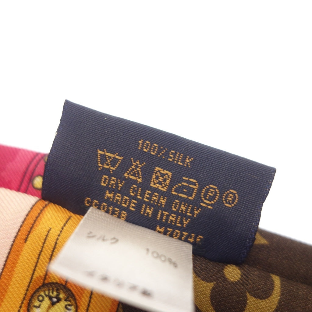 極美品◆ルイヴィトン スカーフ CC0138 M70746 ブラウン系 LOUIS VUITTON【AFI8】