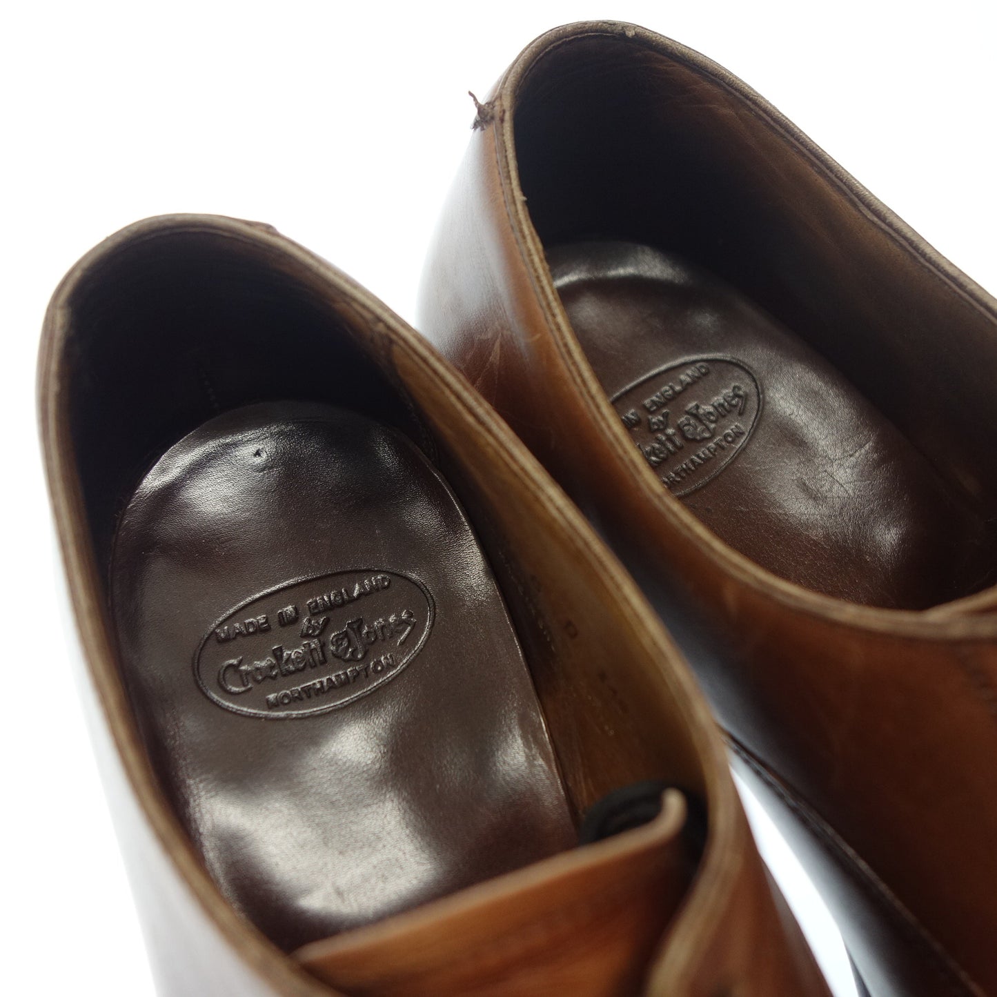 美品◆クロケット&ジョーンズ レザーシューズ ベルグレイブ パンチドキャップトゥ メンズ 6D 茶 CROCKETT&JONES【AFC19】