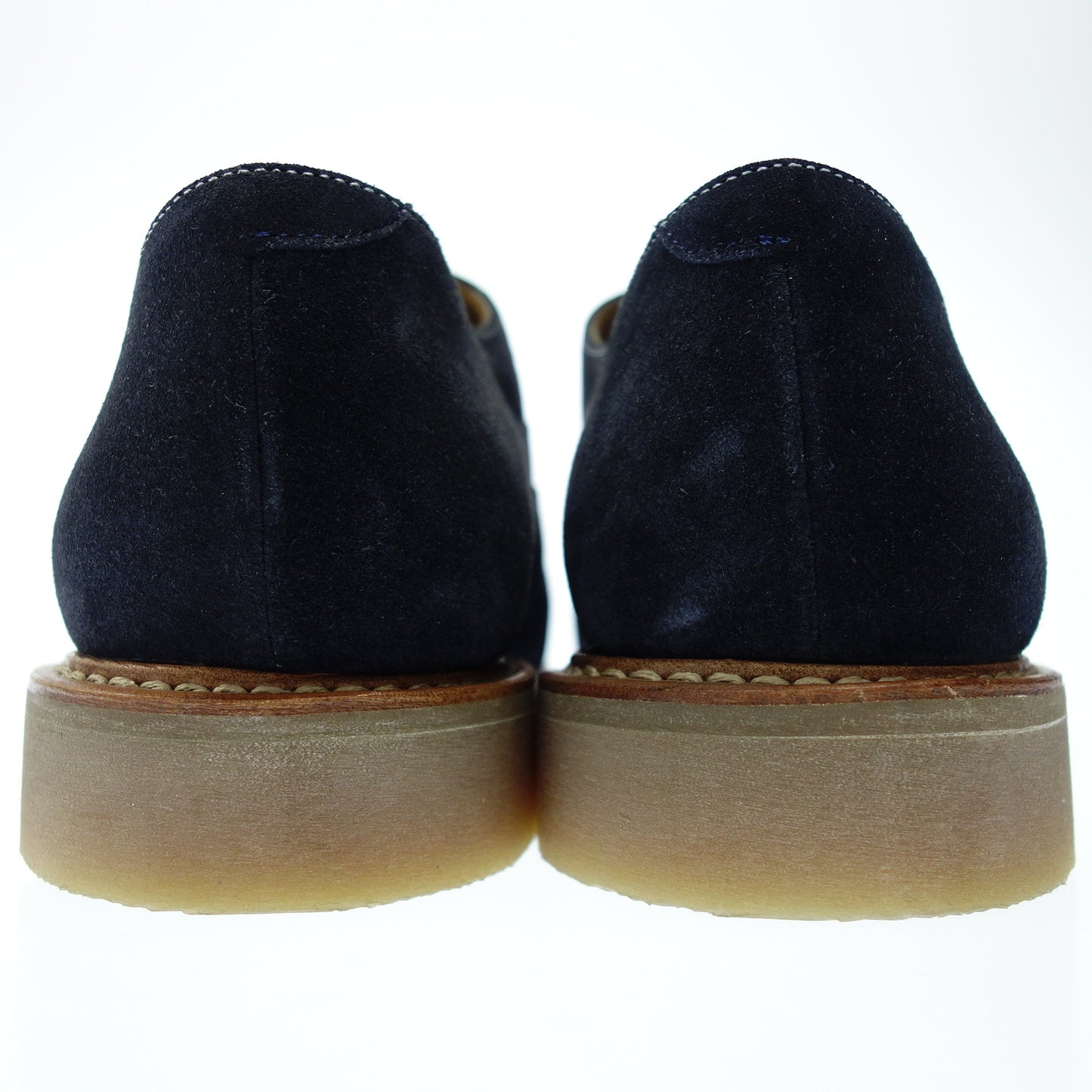 極美品◆パラブーツ レザーシューズ ルソー メンズ 8 ネイビー PARABOOT【AFC9】