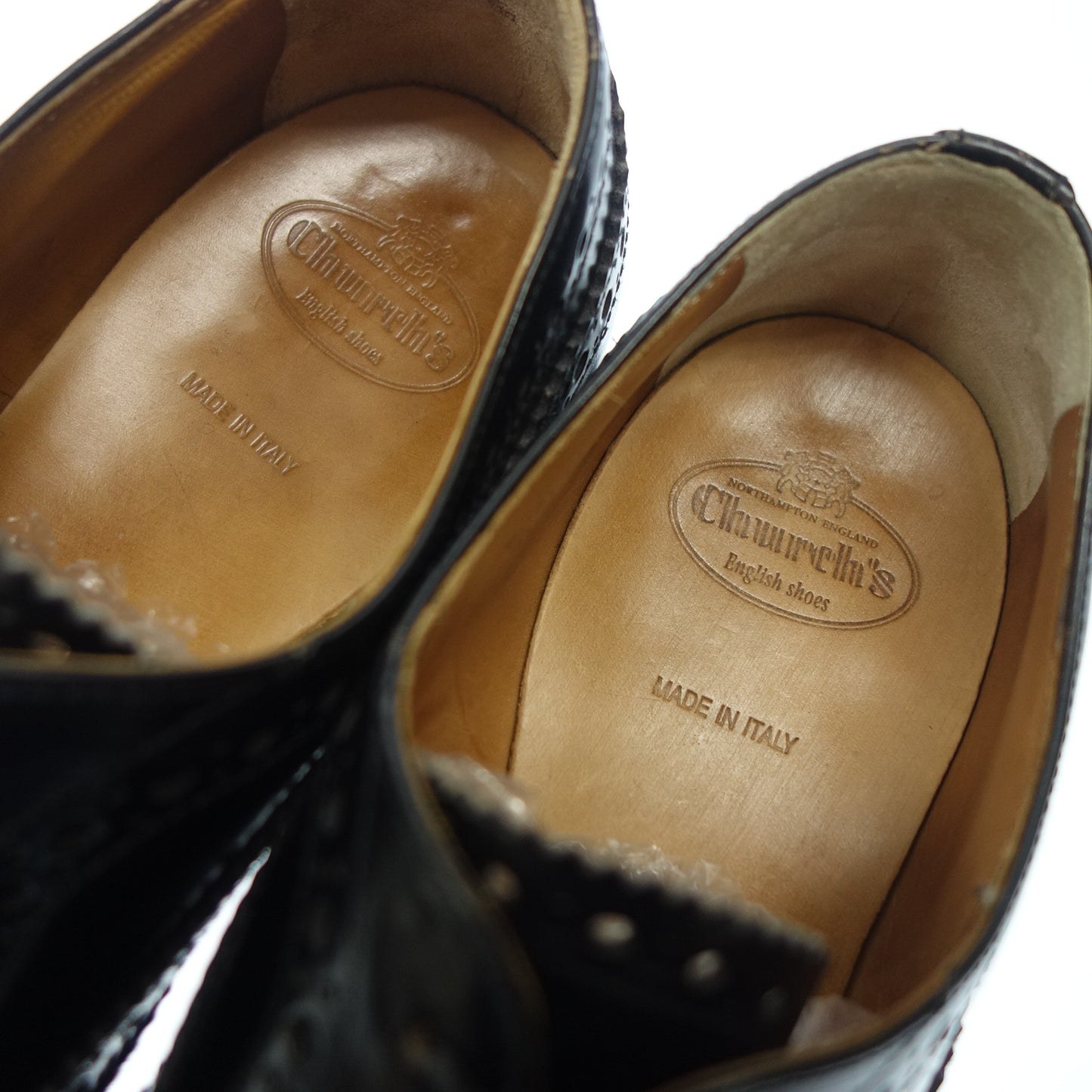 美品◆チャーチ ウイングチップ レザーシューズ バーウッド BURWOOD 黒 レディース 34 Church's【AFC51】