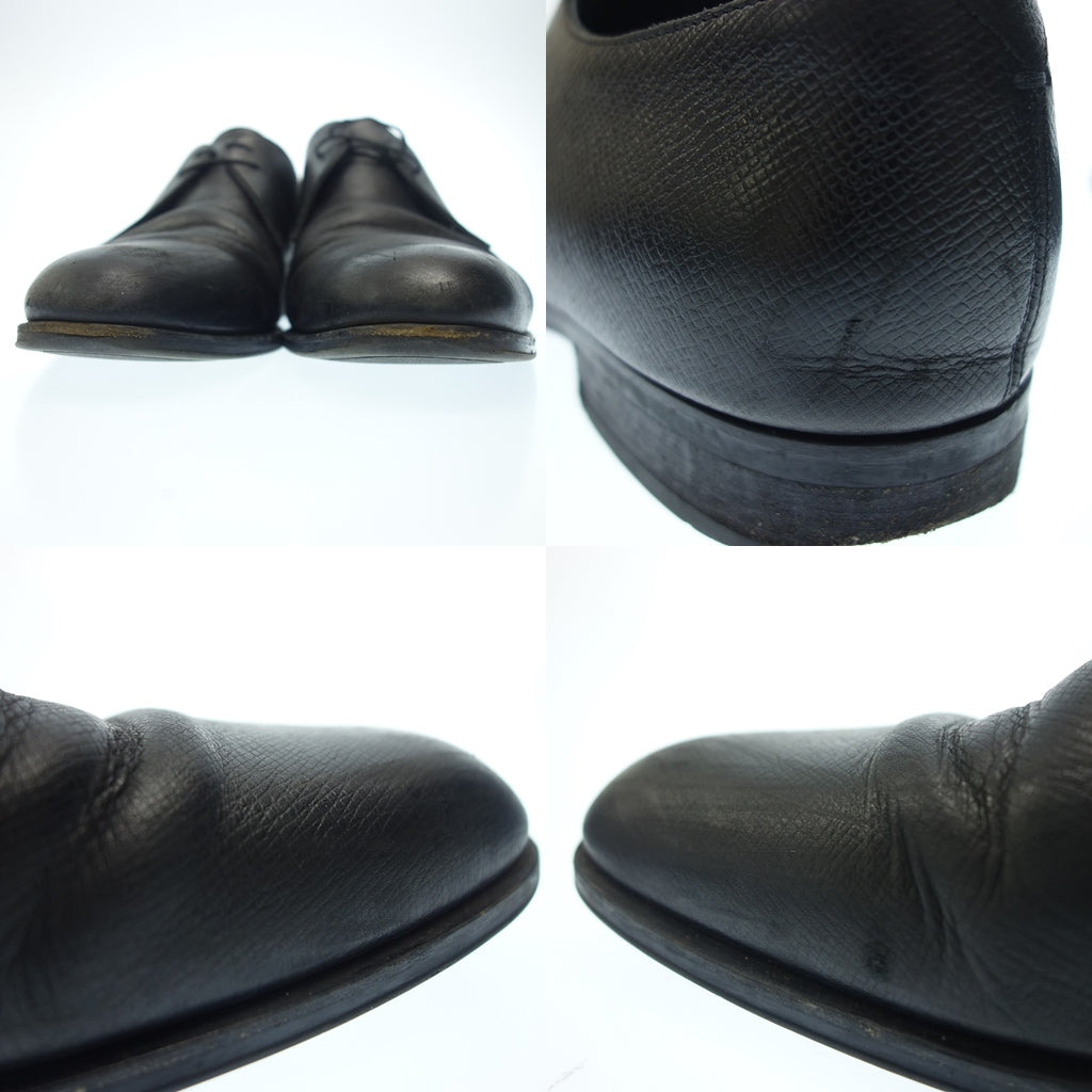 ルイヴィトン レザーシューズ プレーントゥ メンズ 8.5 黒 LOUIS VUITTON【AFC3】【中古】