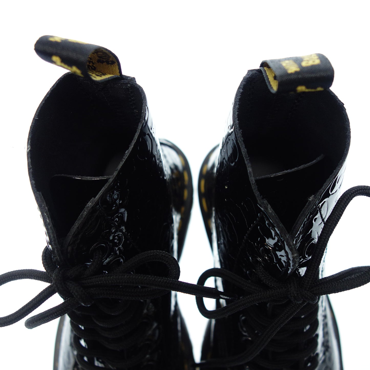 美品◆ドクターマーチン レザーブーツ パテント 8ホール レディース ブラック サイズUK3 Dr.Martens【AFC5】