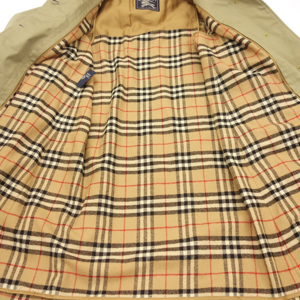 美品◆バーバリーズ トレンチコート イングランド製 ライナー付き レディース カーキ コットン×ウール Burberry’s【LA】