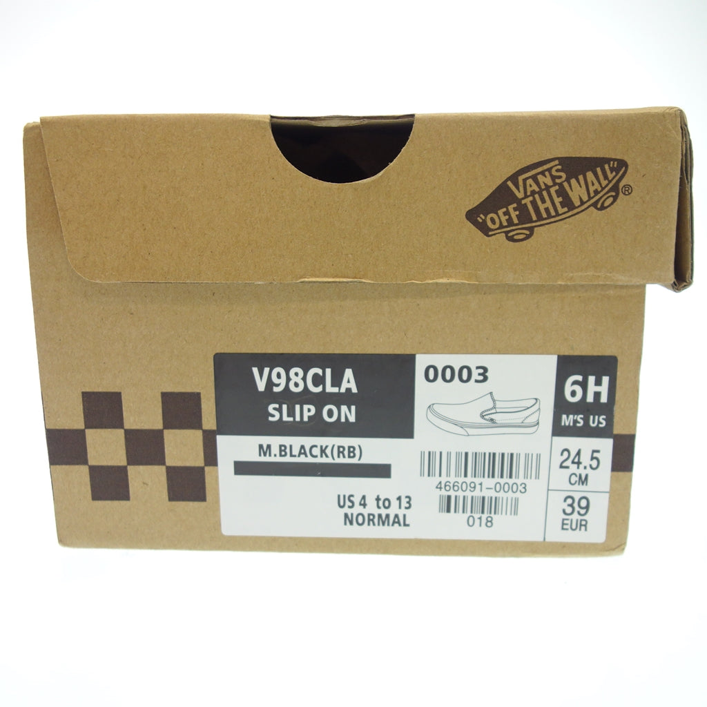 新品同様◆バンズ スニーカー スリッポン メンズ 39 黒 VANS【AFD6】